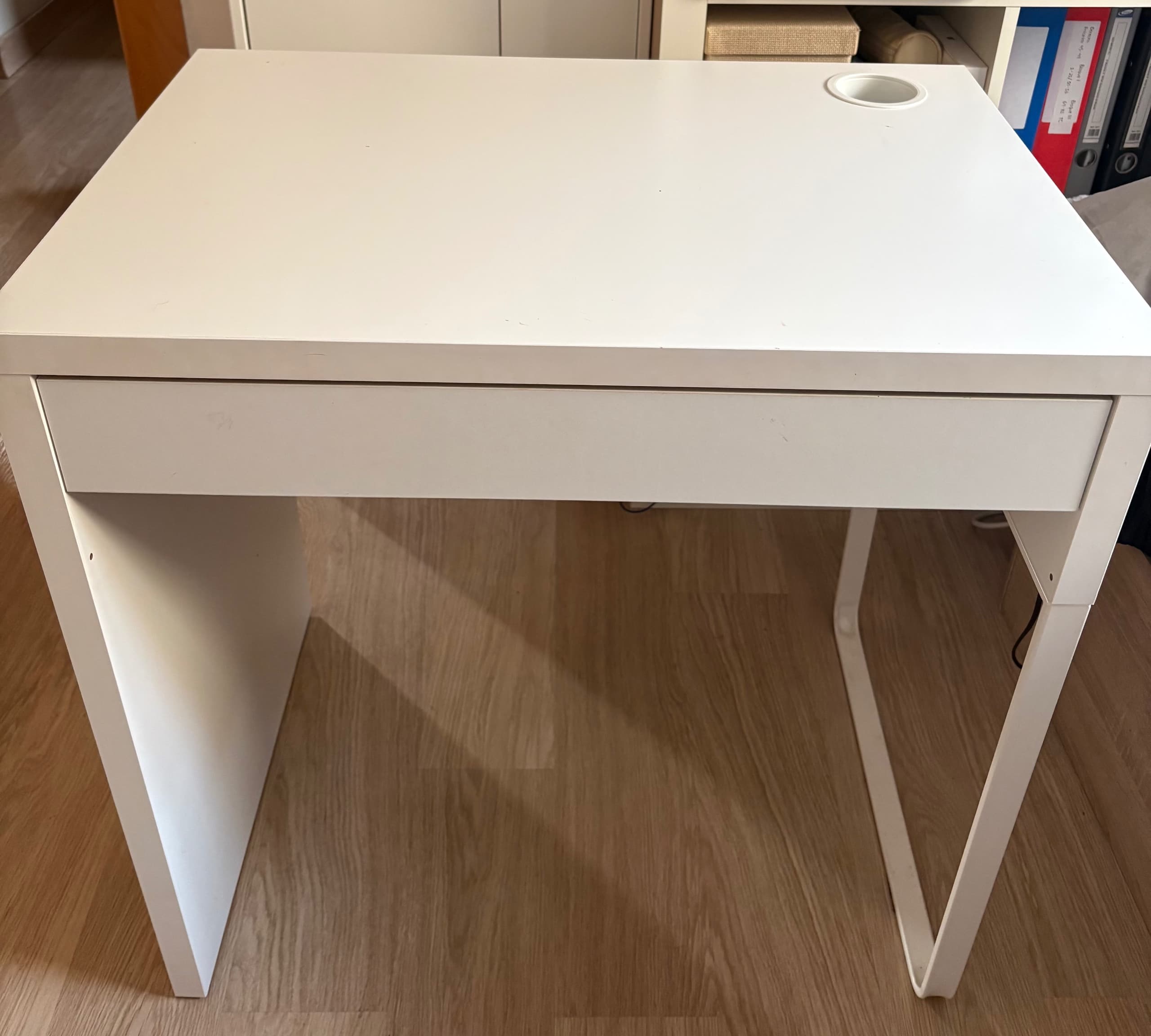 MICKE desk, white, 73x50 cm