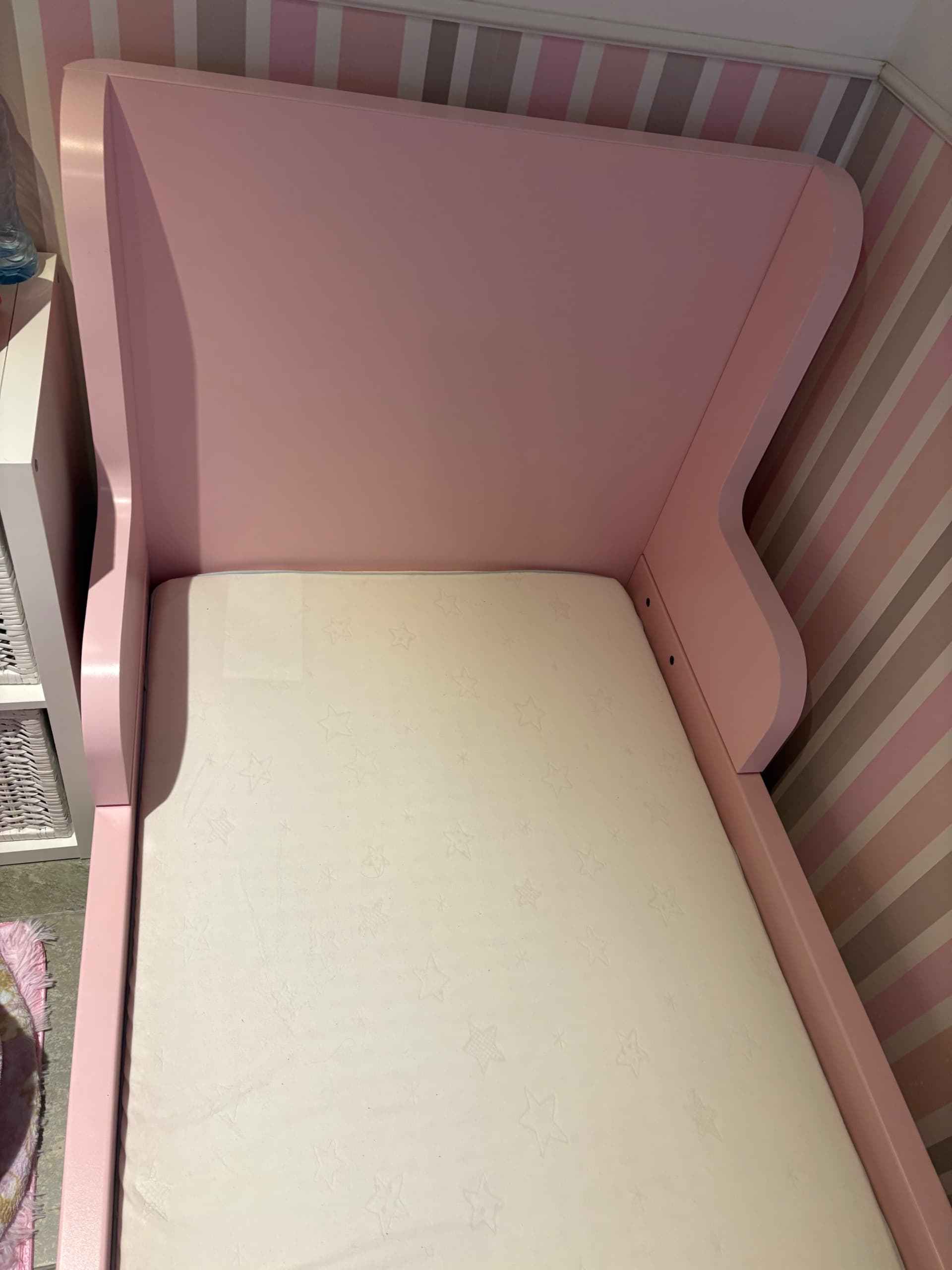 BUSUNGE llit extensible, rosa clar, 80x200 cm