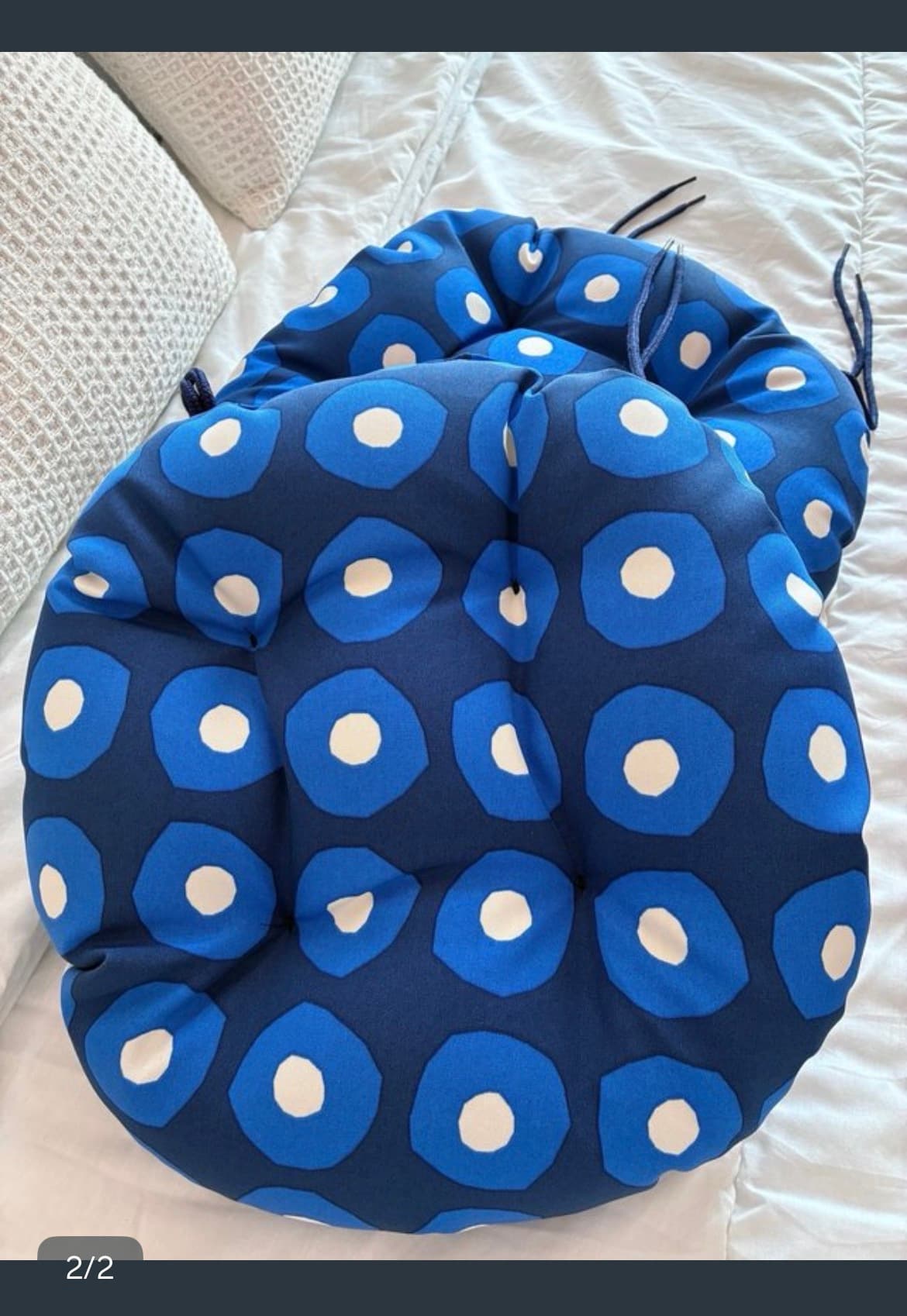 KLÖSAN coxín cadeira ext, azul escuro, 35 cm