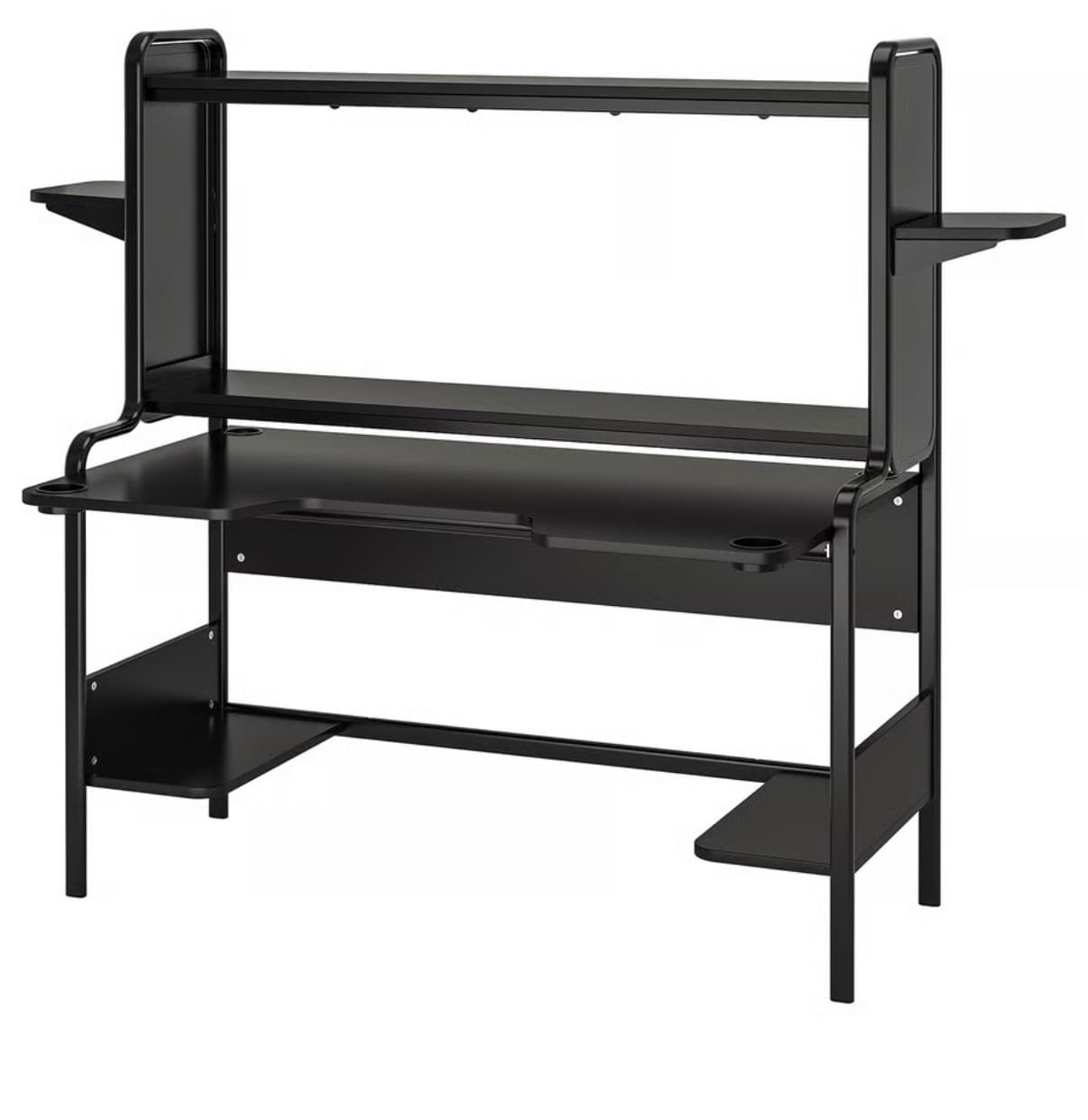 FREDDE escritorio gaming, negro, 140/185x74x146 cm