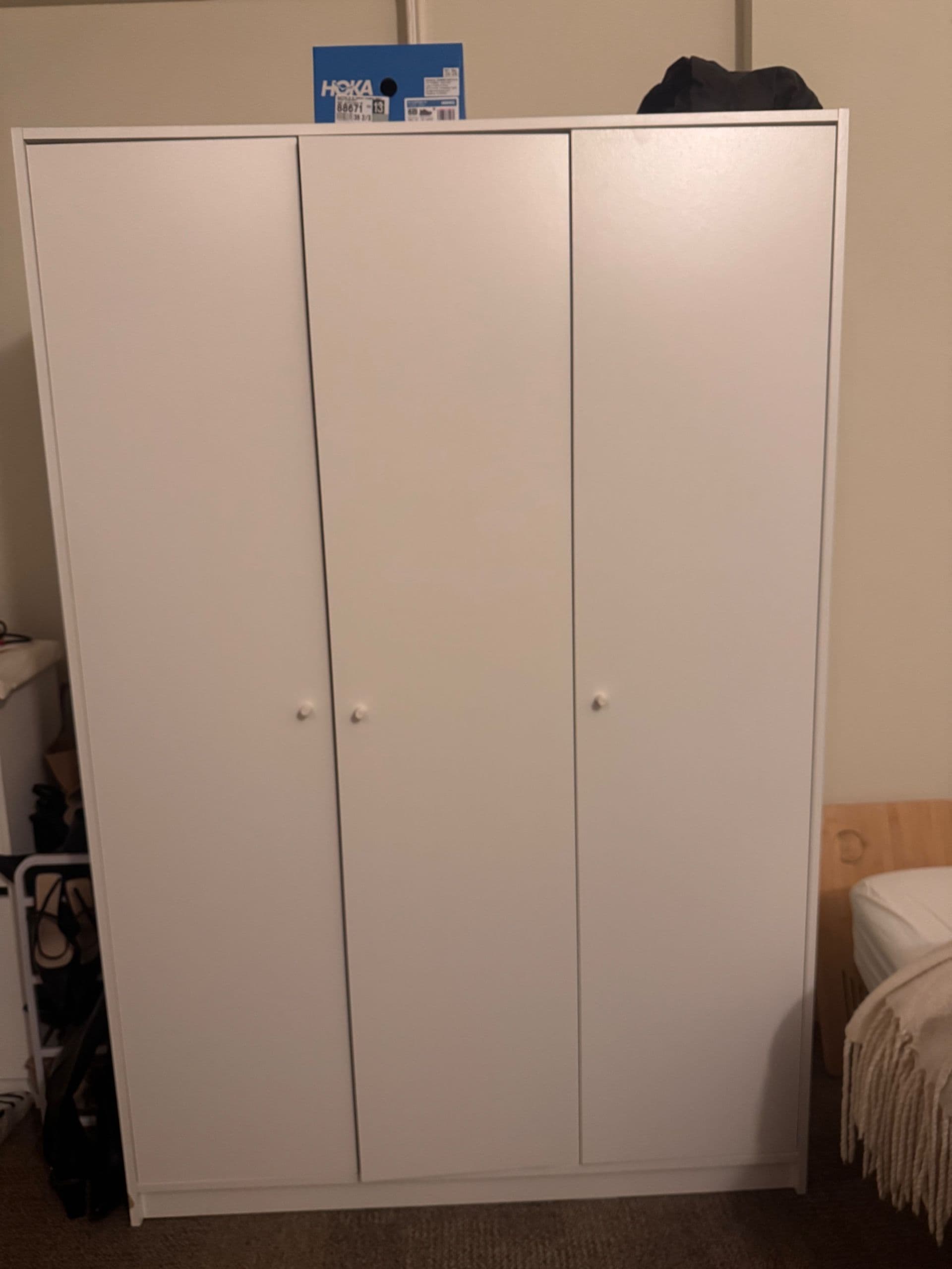KLEPPSTAD armario con 3 puertas, blanco, 117x55x176 cm