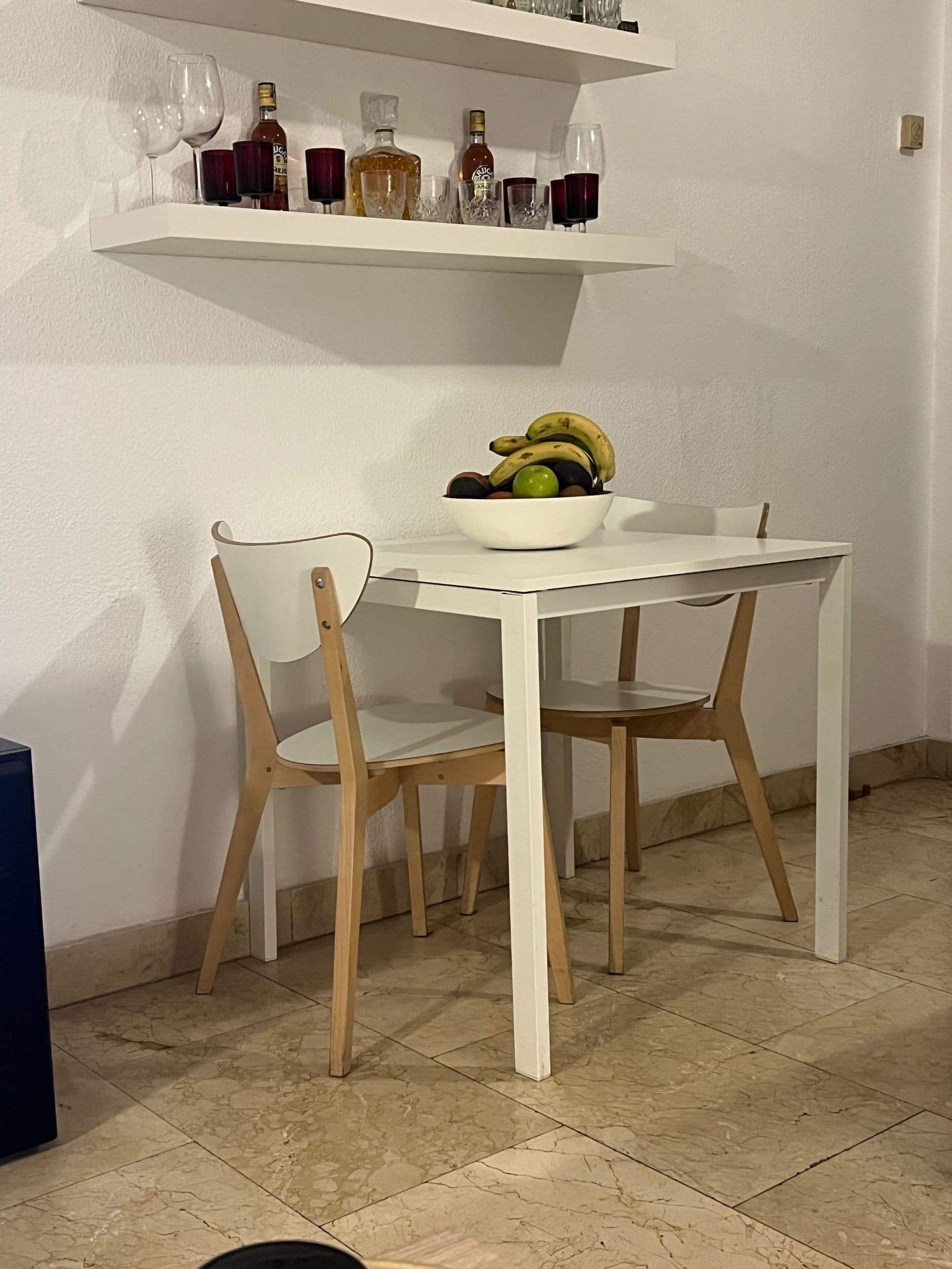 VIHALS table, white/white, 74x74 cm
