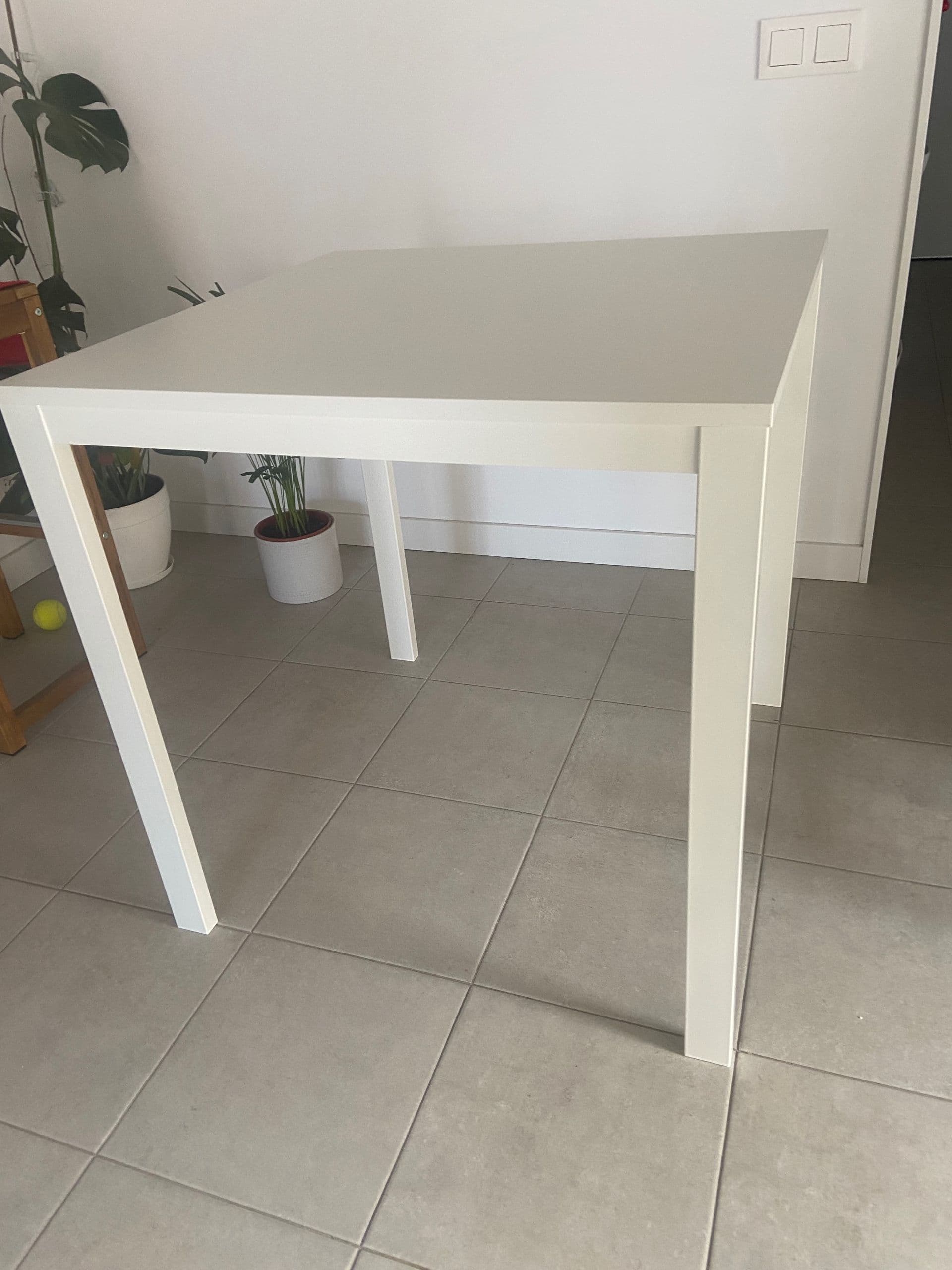 VIHALS table, white/white, 74x74 cm