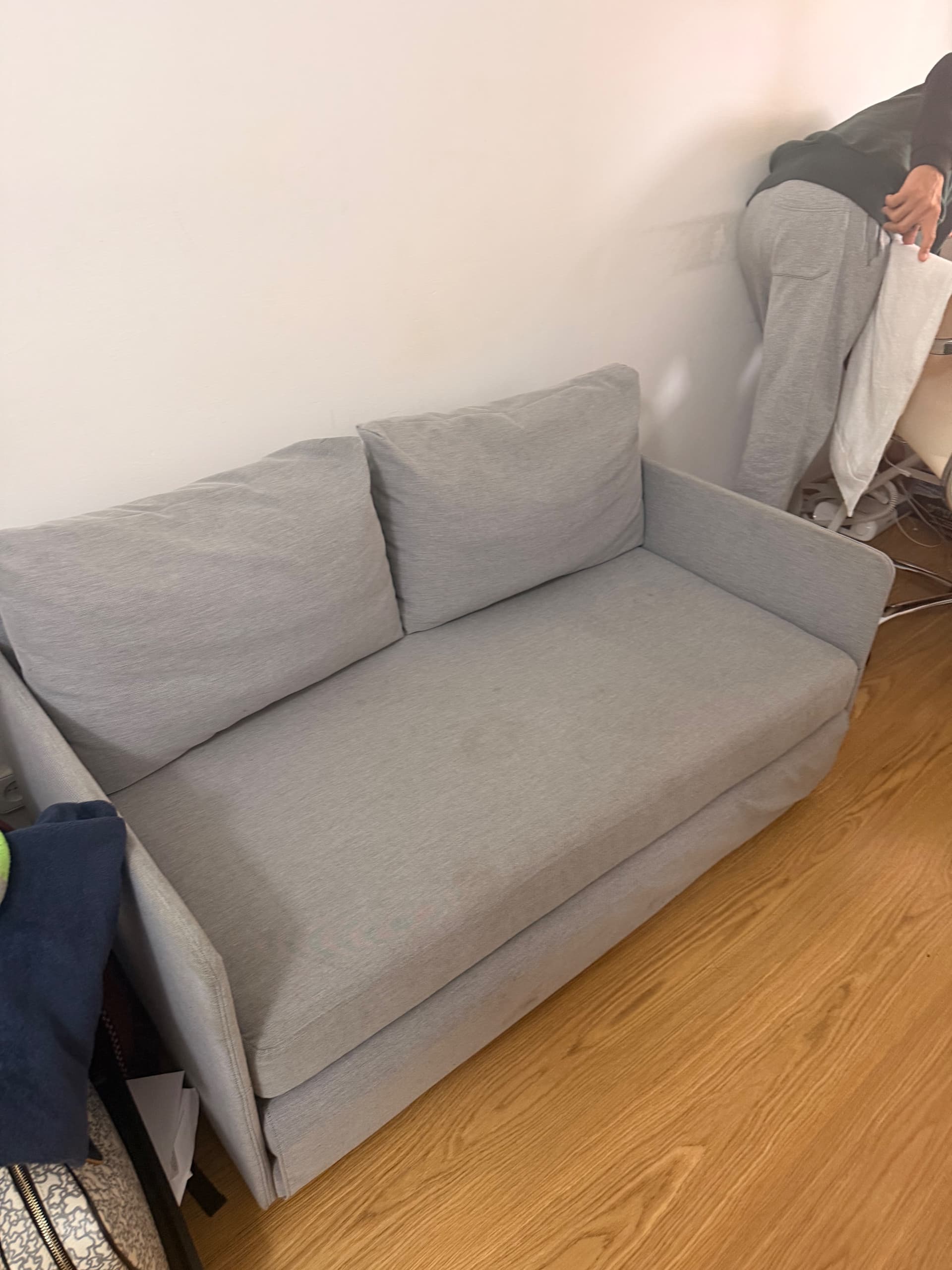 FRIDHULT sofá cama, Knisa gris claro