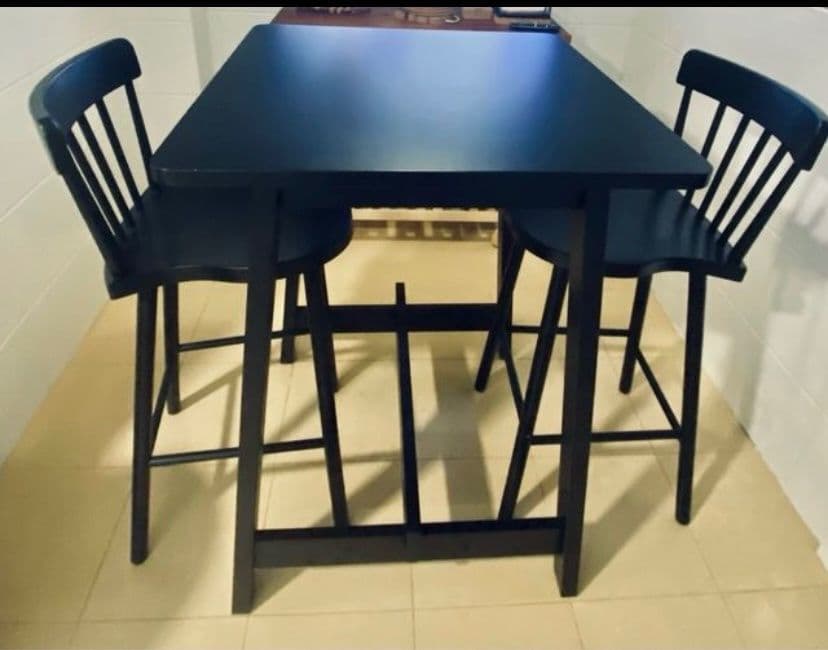 RÖNNINGE / RÖNNINGE mesa alta e 2 tallos altos