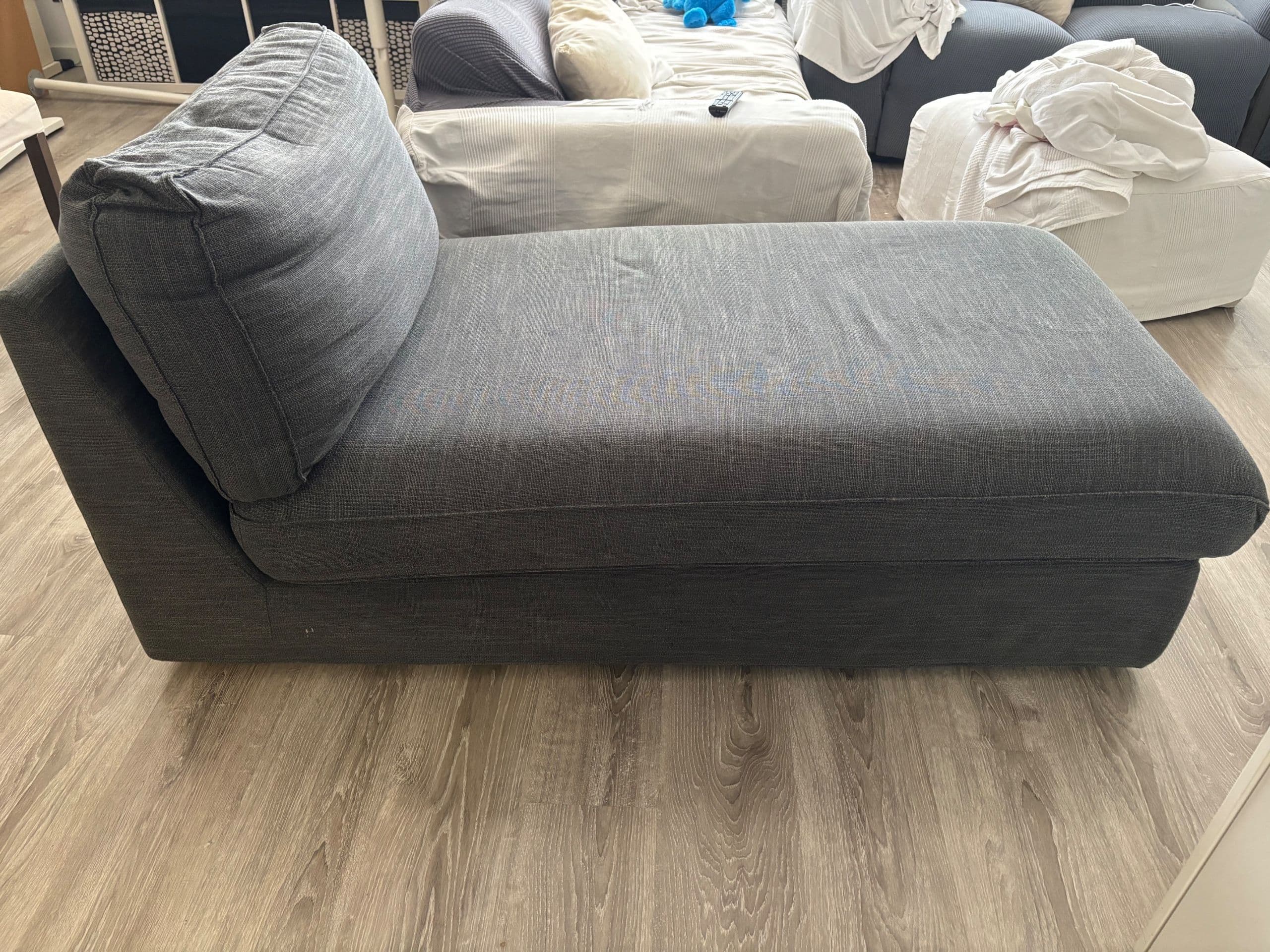 KIVIK chaise longue, Gunnared gris sòlid
