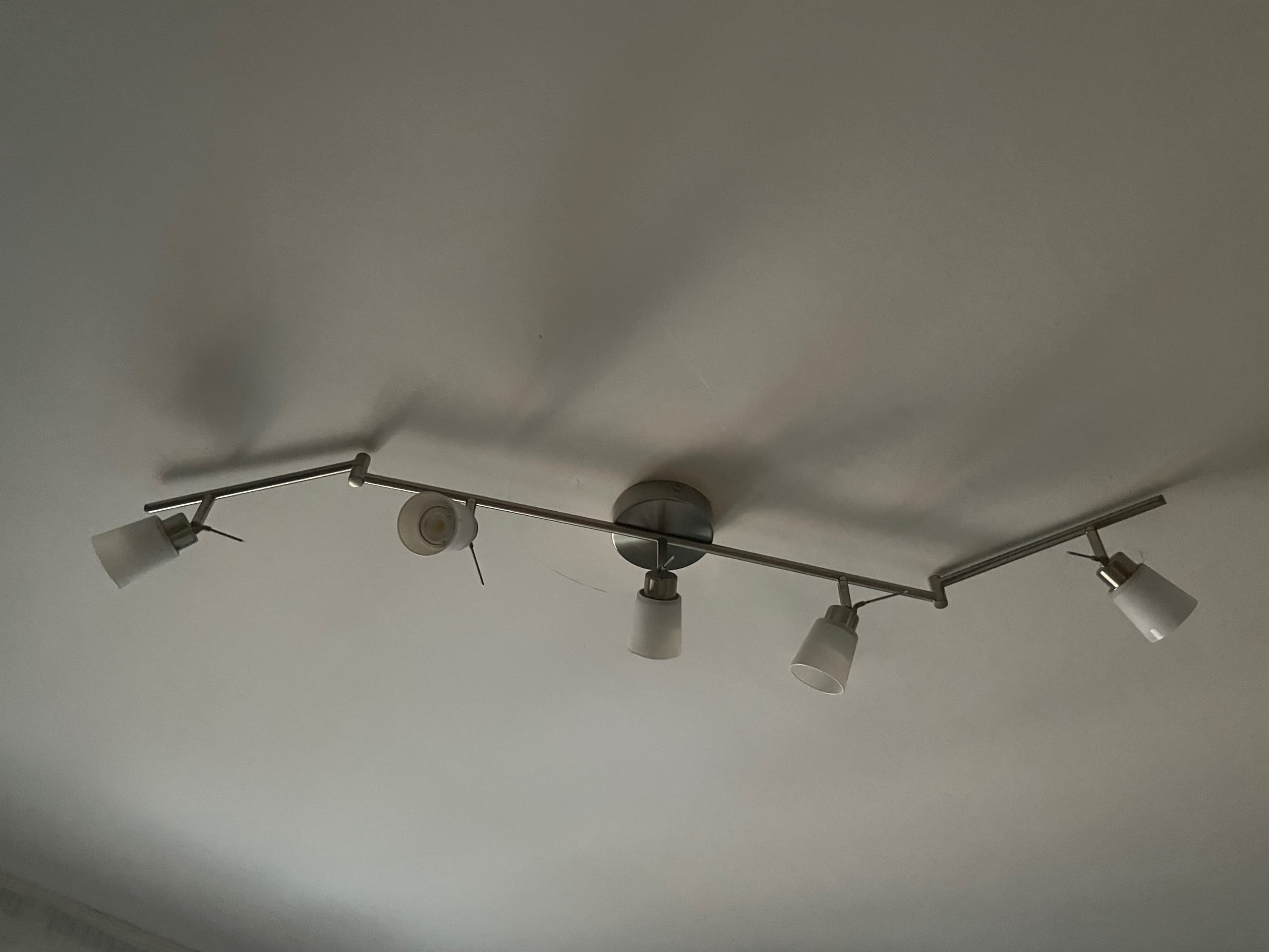 TIDIG llum de sotre amb 5 focus, niquelat