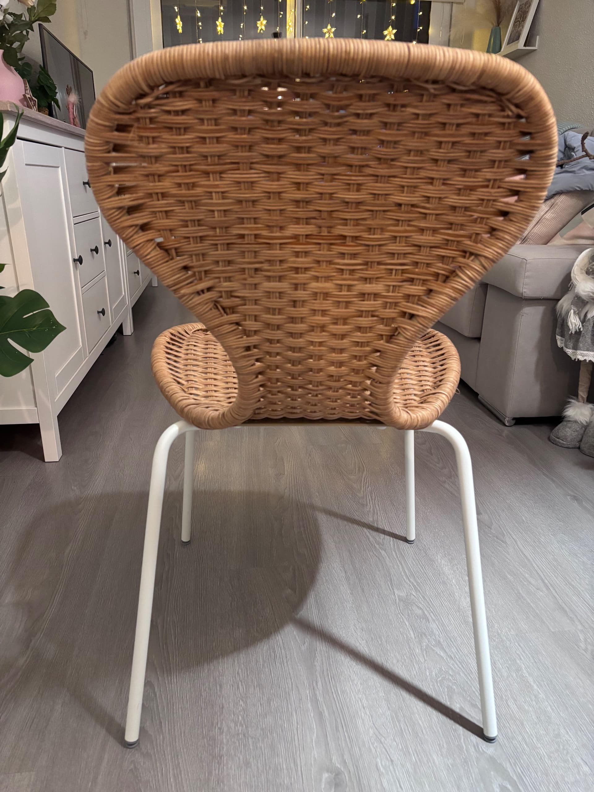 ÄLVSTA cadira, fet a mà rotang/Sefast blanc