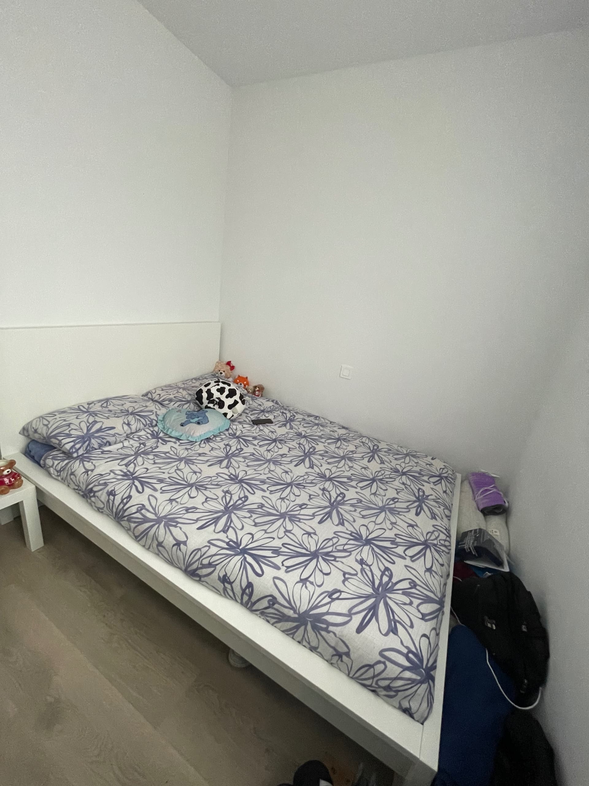MALM estrutura de cama, branco/Luröy, 140x200 cm