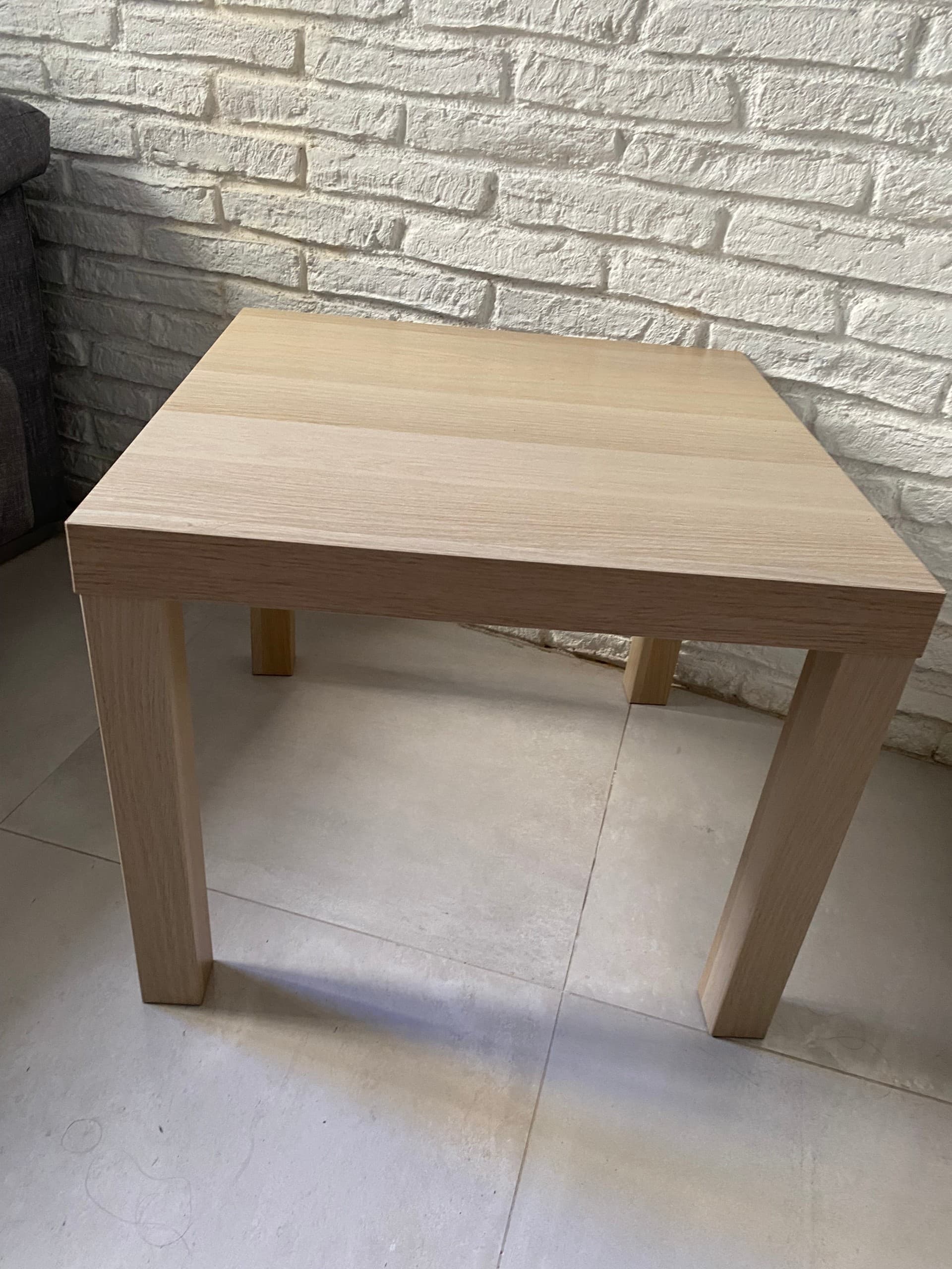 LACK taula auxiliar, efecte roure tenyit blanc, 55x55 cm