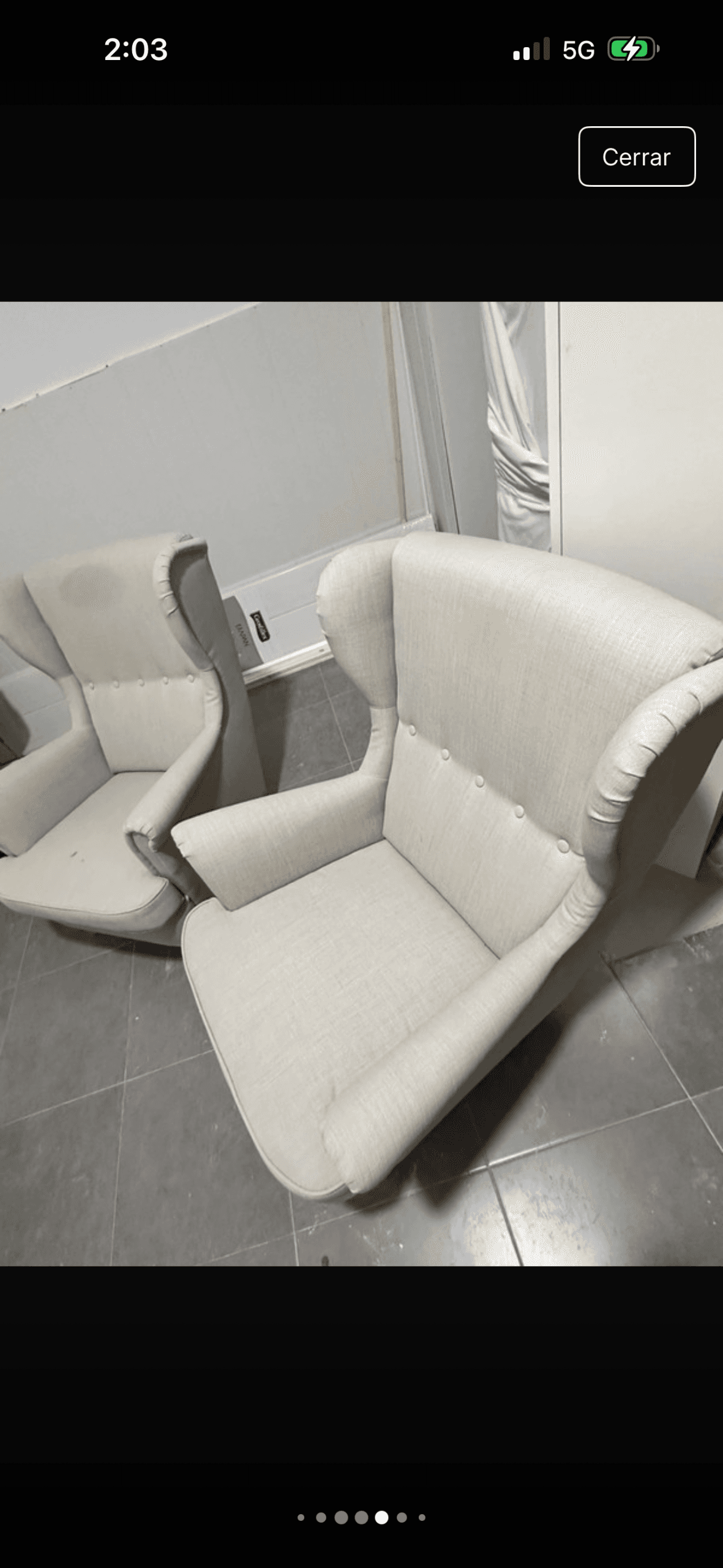 STRANDMON sillón orejero, Kelinge beige
