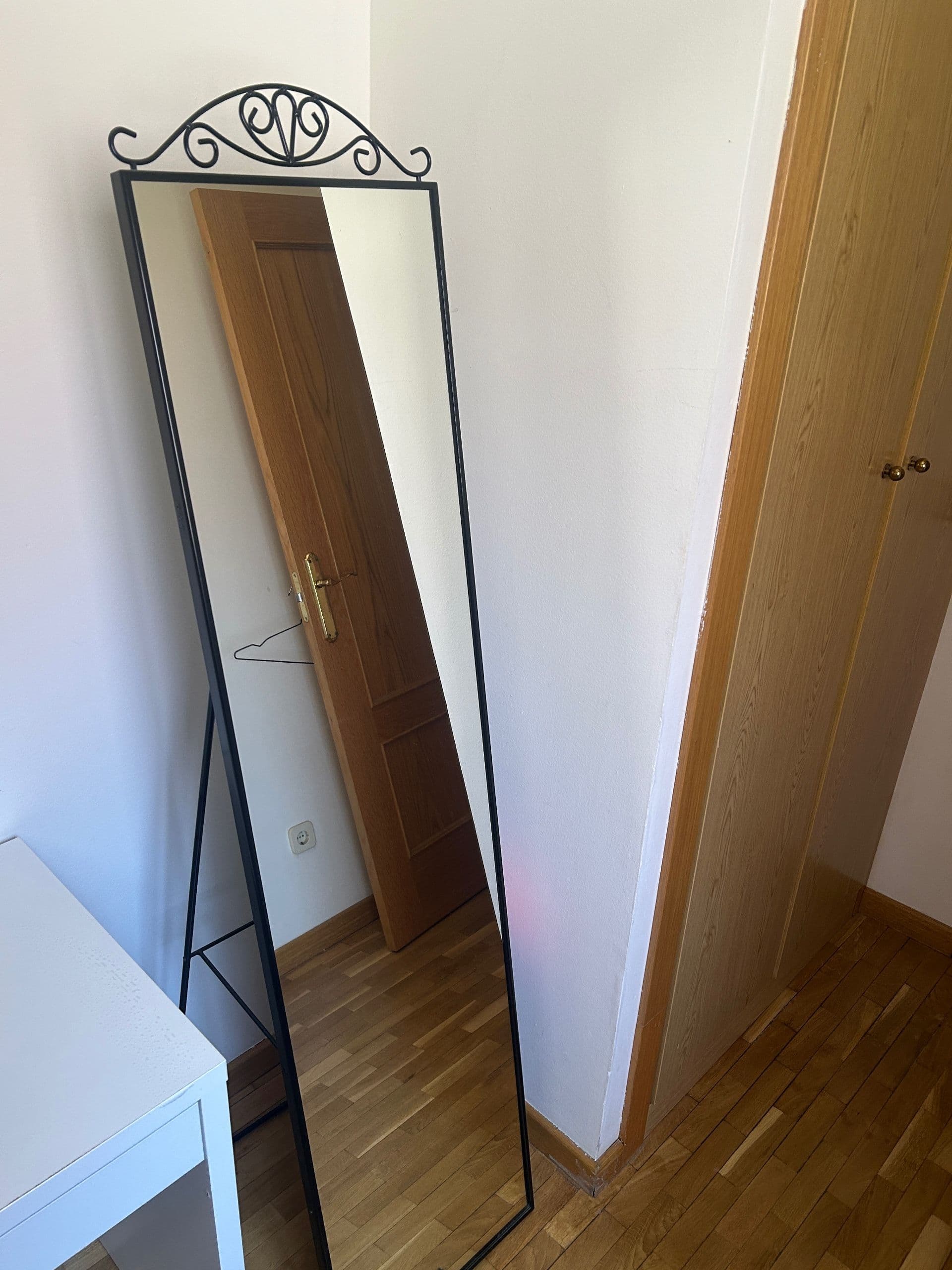 KARMSUND mirall dempeus, negre, 40x167 cm