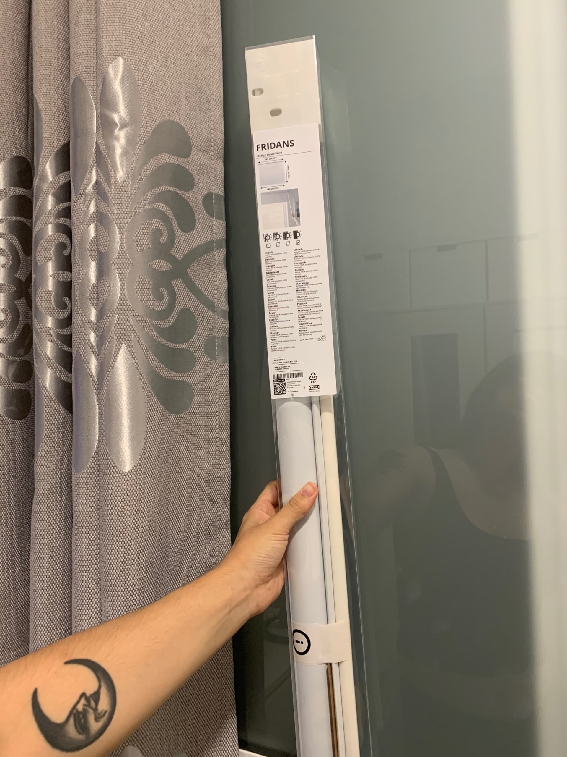 FRIDANS estor opaco, blanco, 140x195 cm