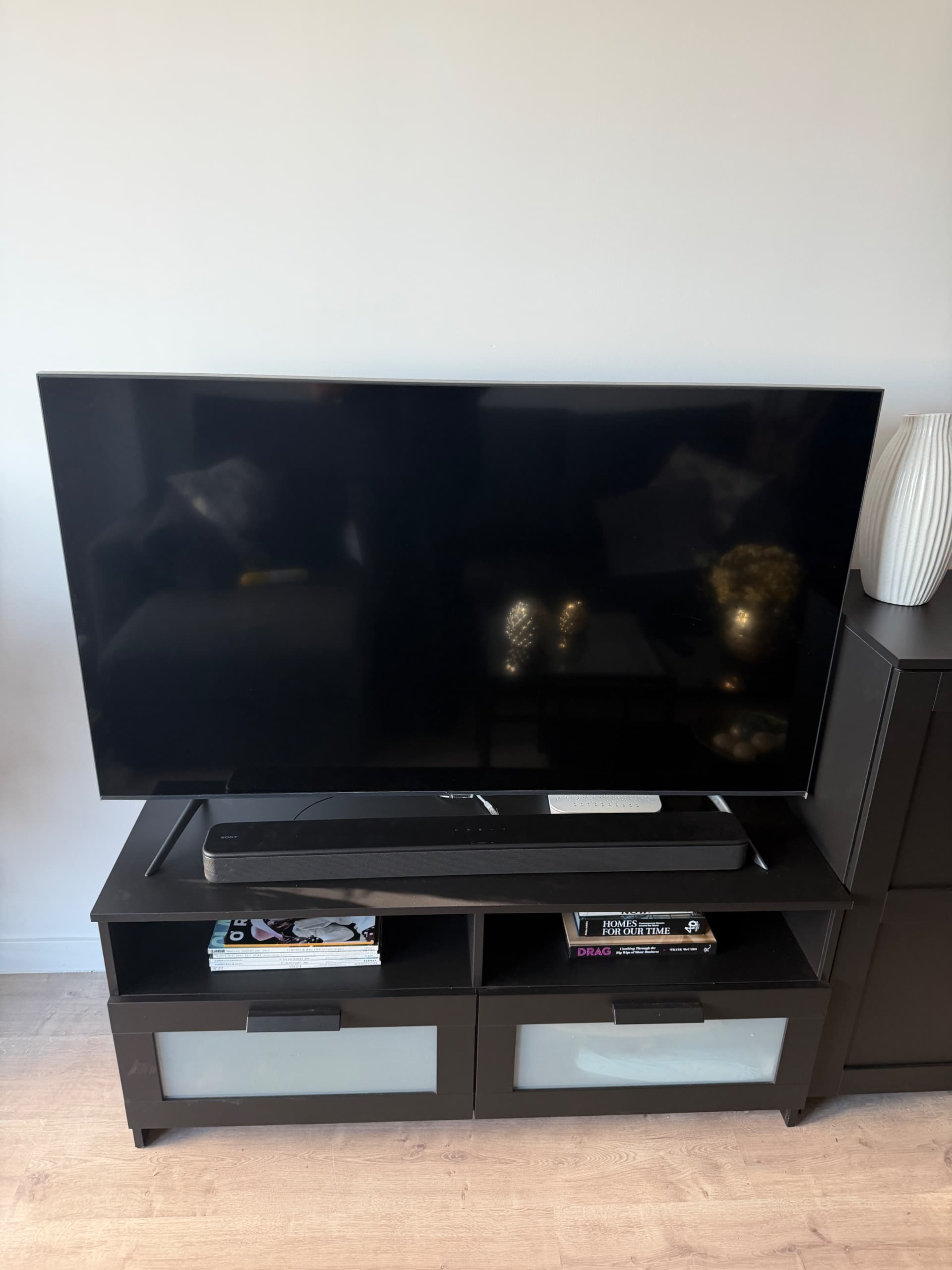 BRIMNES banc de TV, blanc, 120x41x53 cm