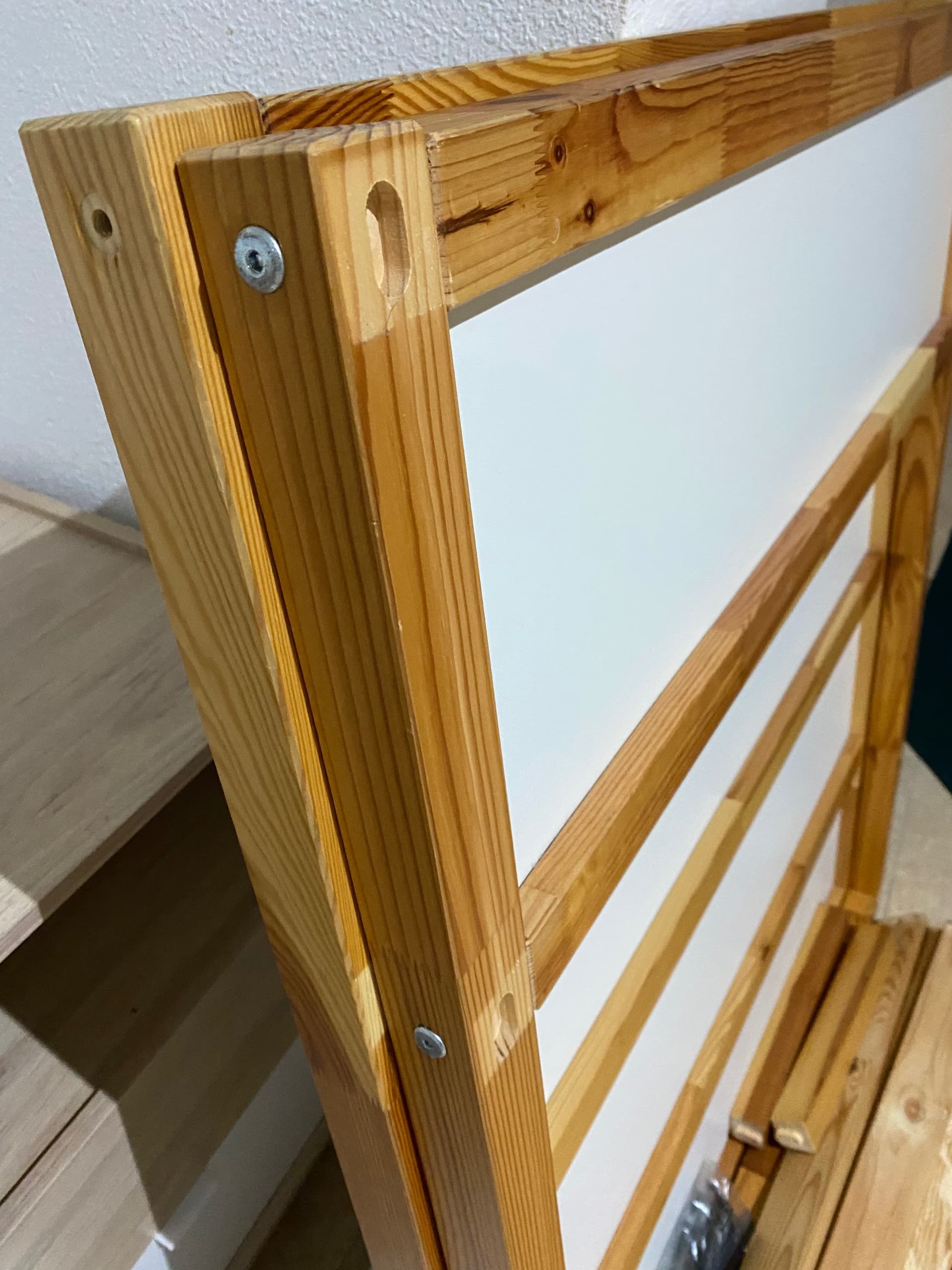 KURA cama reversible, branco/piñeiro, 90x200 cm