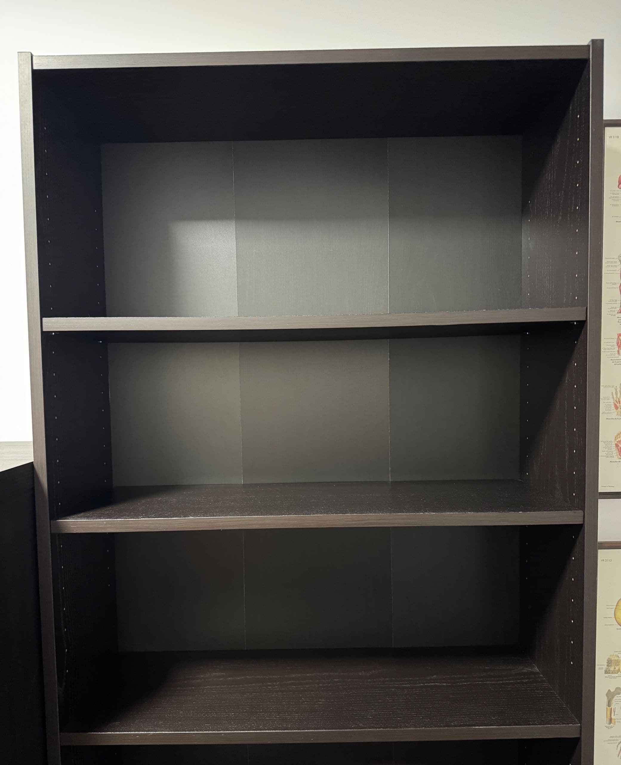 BILLY llibreria, negre efecte roure, 80x39x202 cm