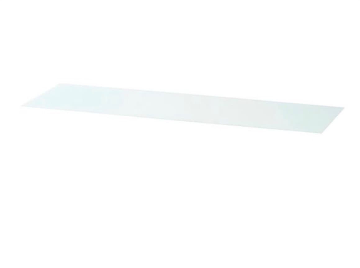 BESTÅ top panel for TV, glass white/light green, 180x40 cm