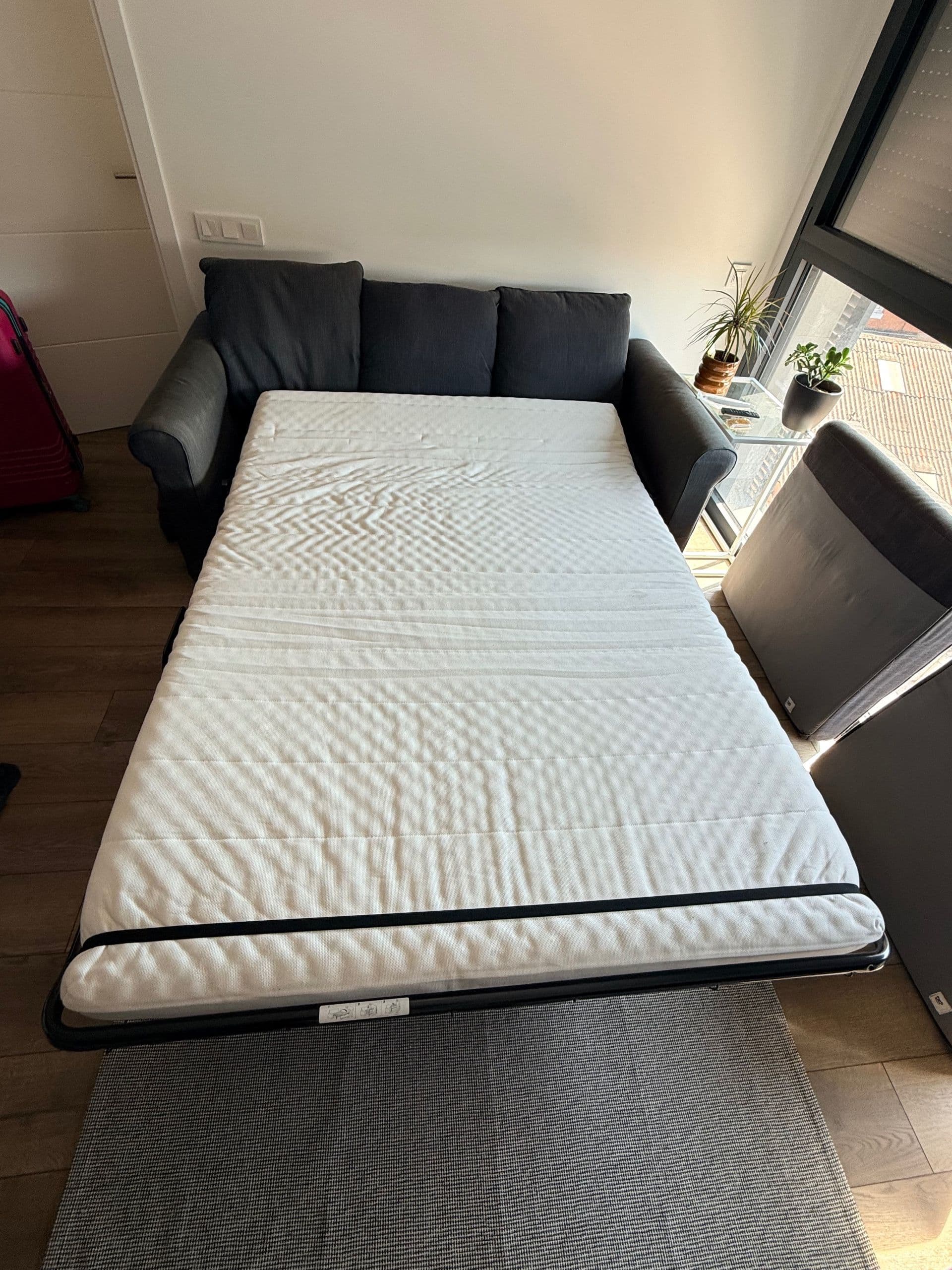 GRÖNLID funda para sofá cama de 2 prazas, Hillared antracita