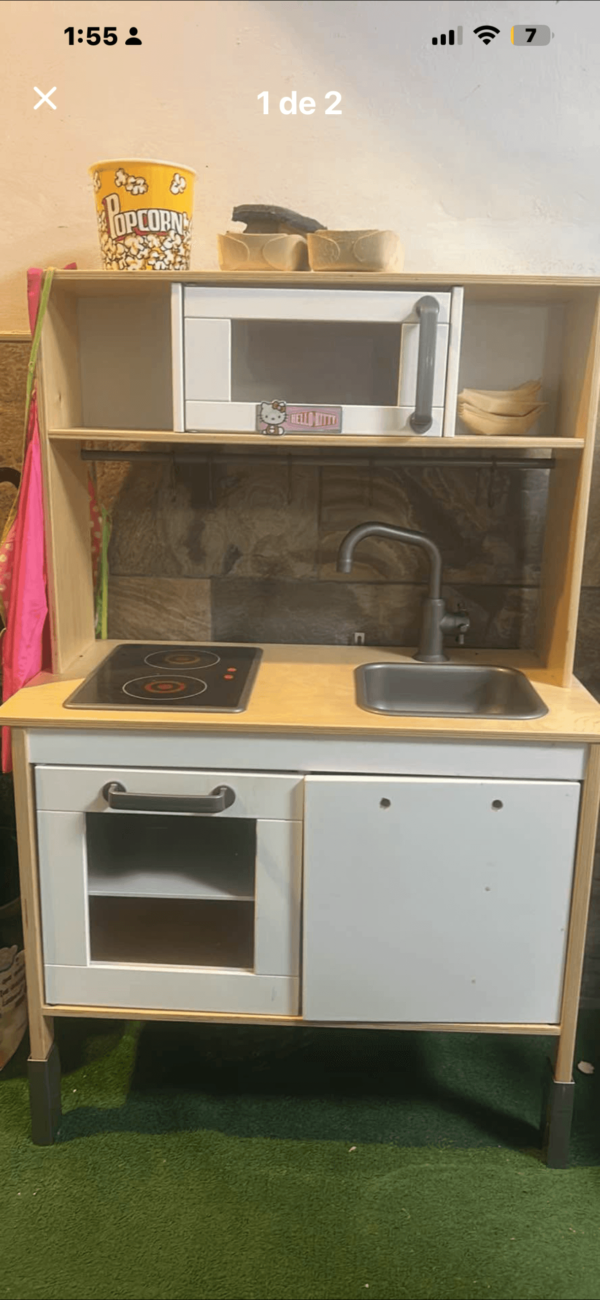 DUKTIG cociña mini, bidueiro, 72x40x109 cm