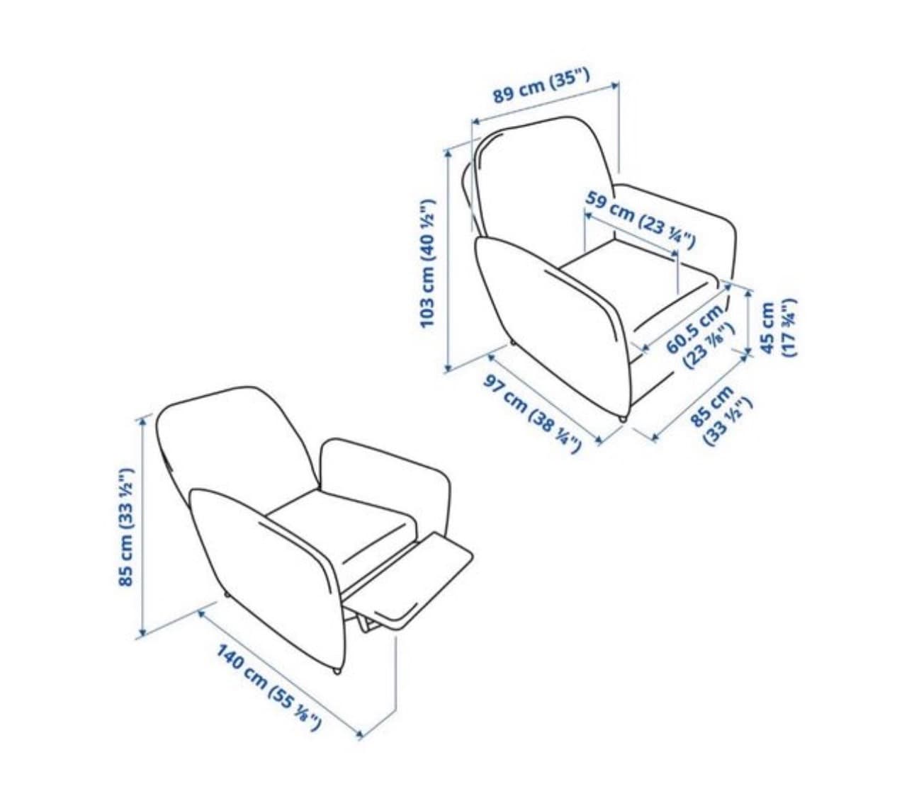 EKOLSUND cadeira de brazos relax reclinable, Gunnared marrón rosa claro