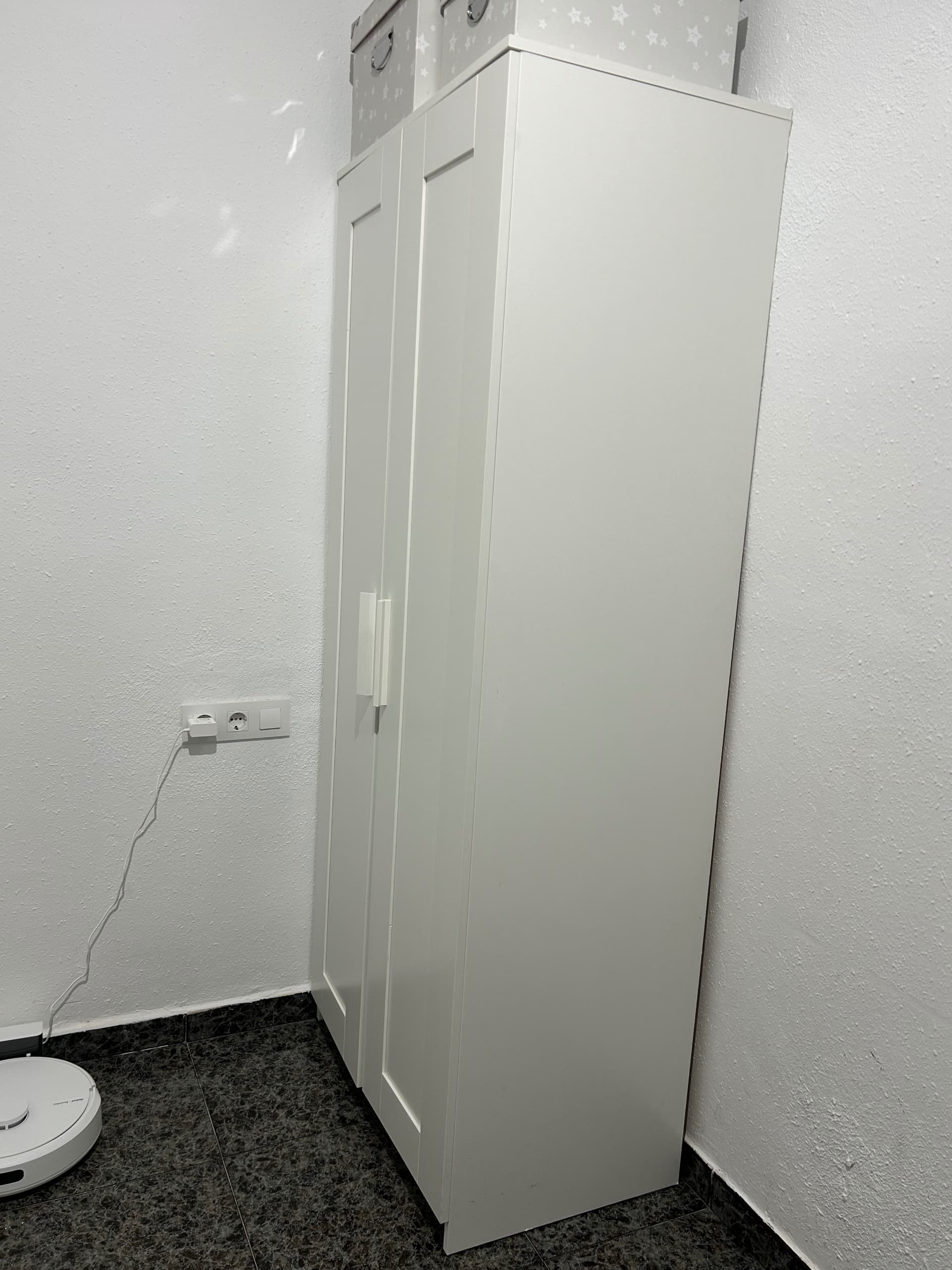 BRIMNES Armario con 2 puertas, blanco, 78x190 cm