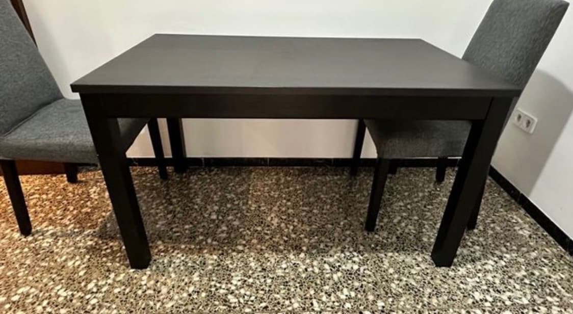 VIHALS taula extensible, blanc, 120/180x74 cm