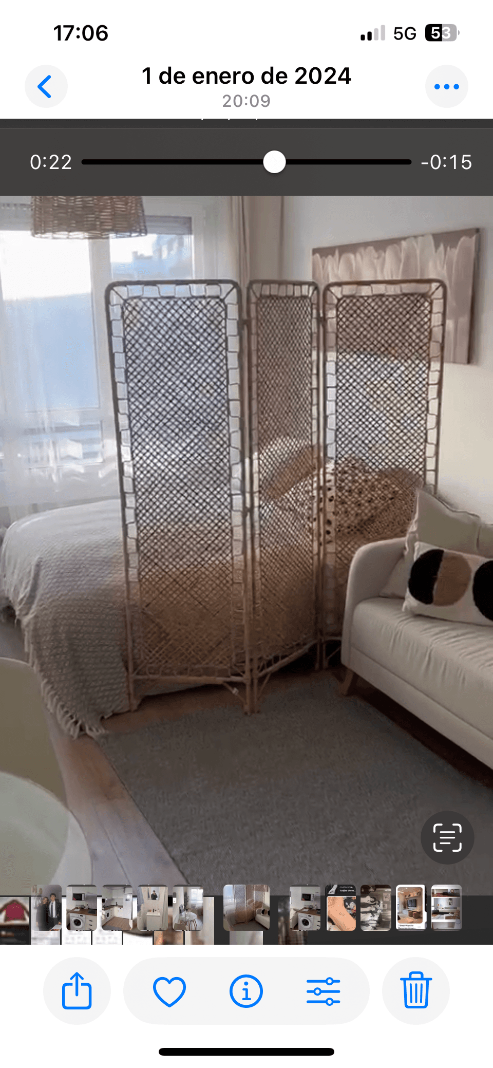 TOLKNING room divider, handmade rattan, 150x170 cm