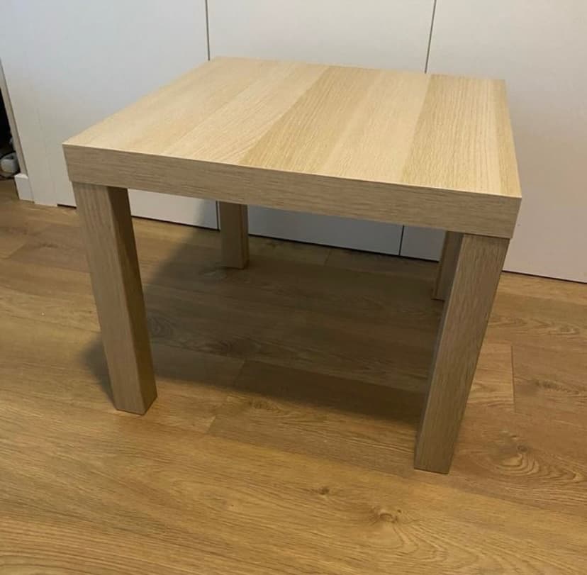 LACK taula auxiliar, efecte roure tenyit blanc, 55x55 cm
