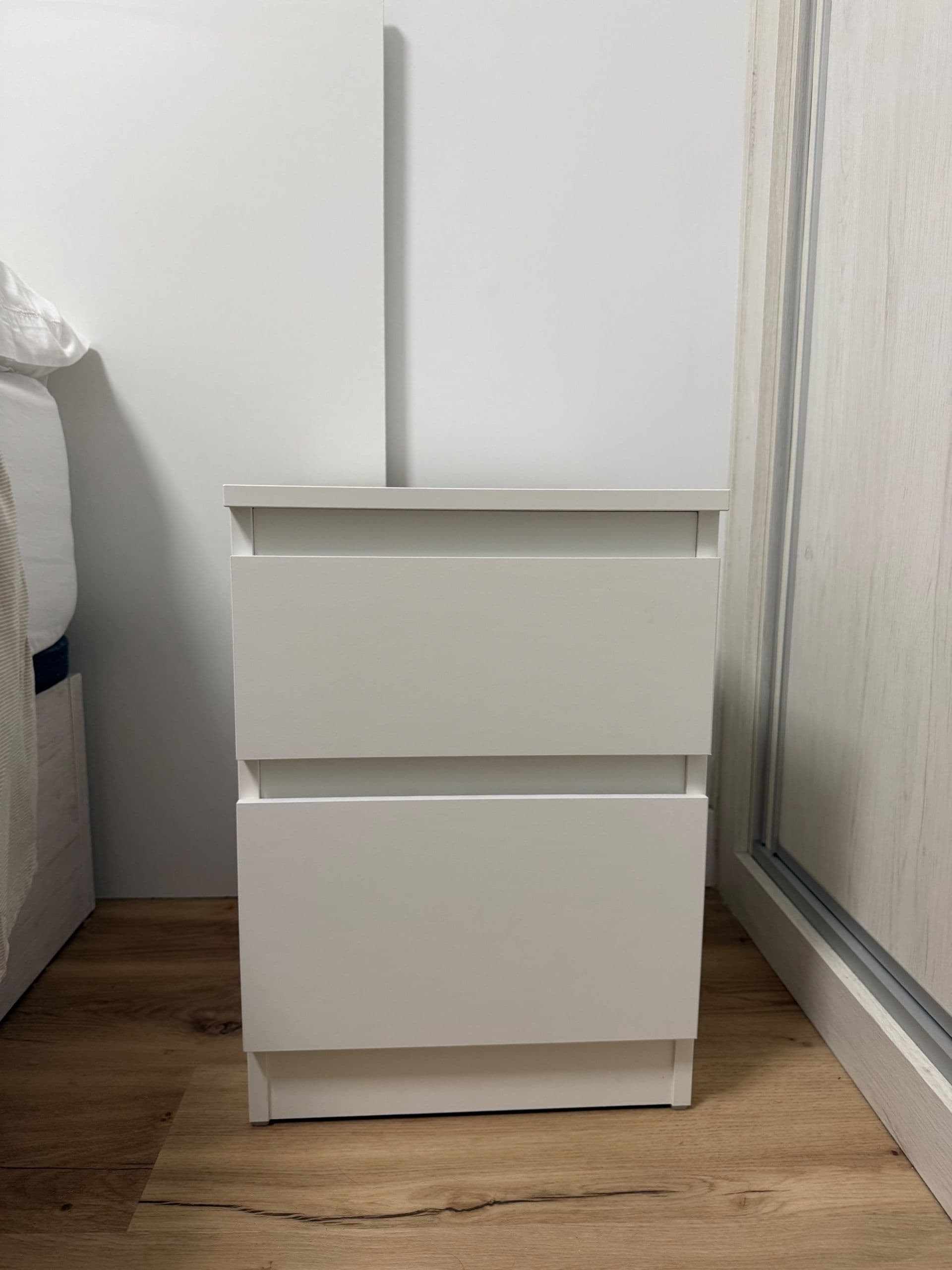 MALM calaixera de 2 calaixos, blanc, 40x55 cm