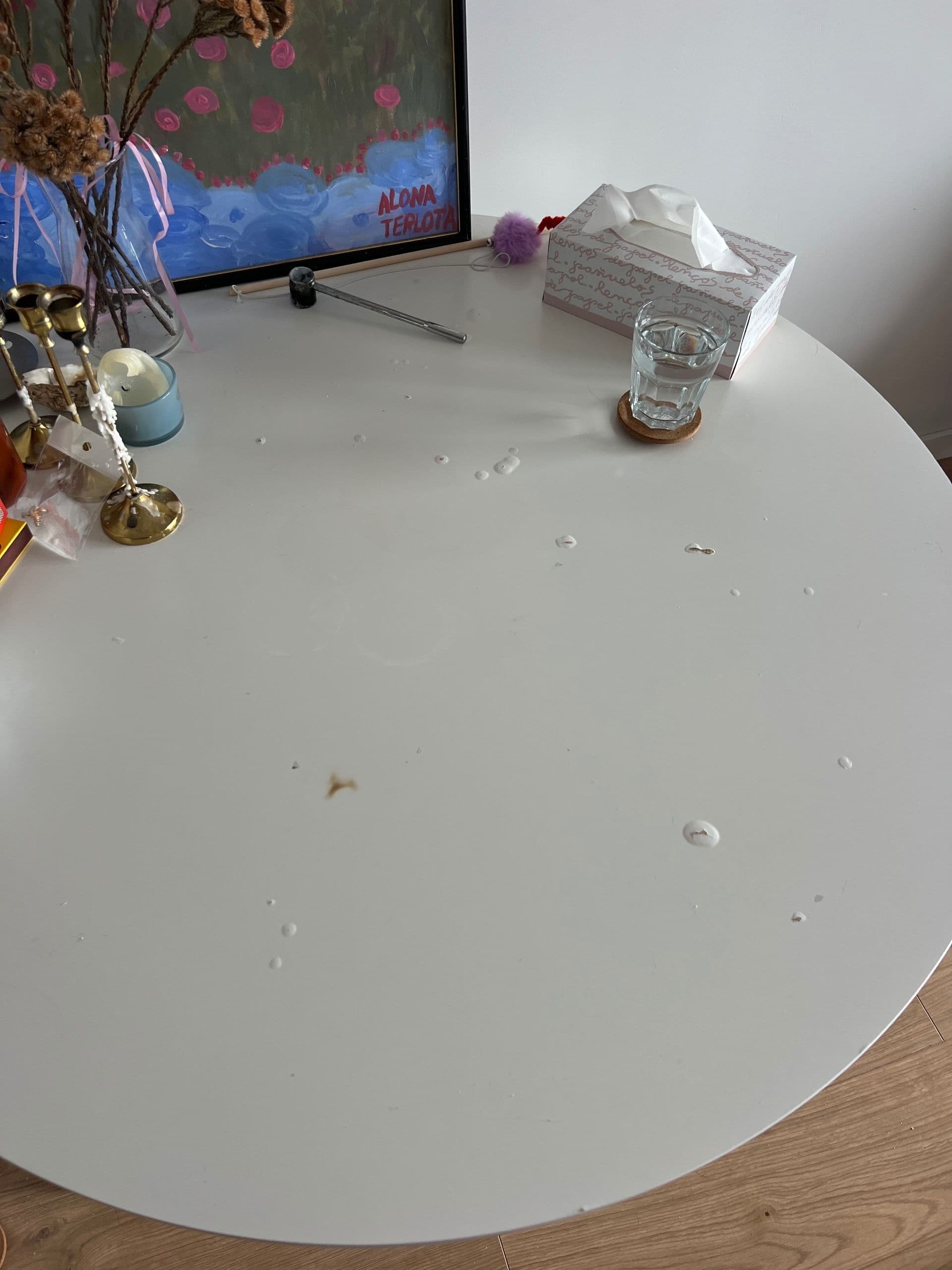 DOCKSTA mesa alta, blanco/blanco, 103 cm