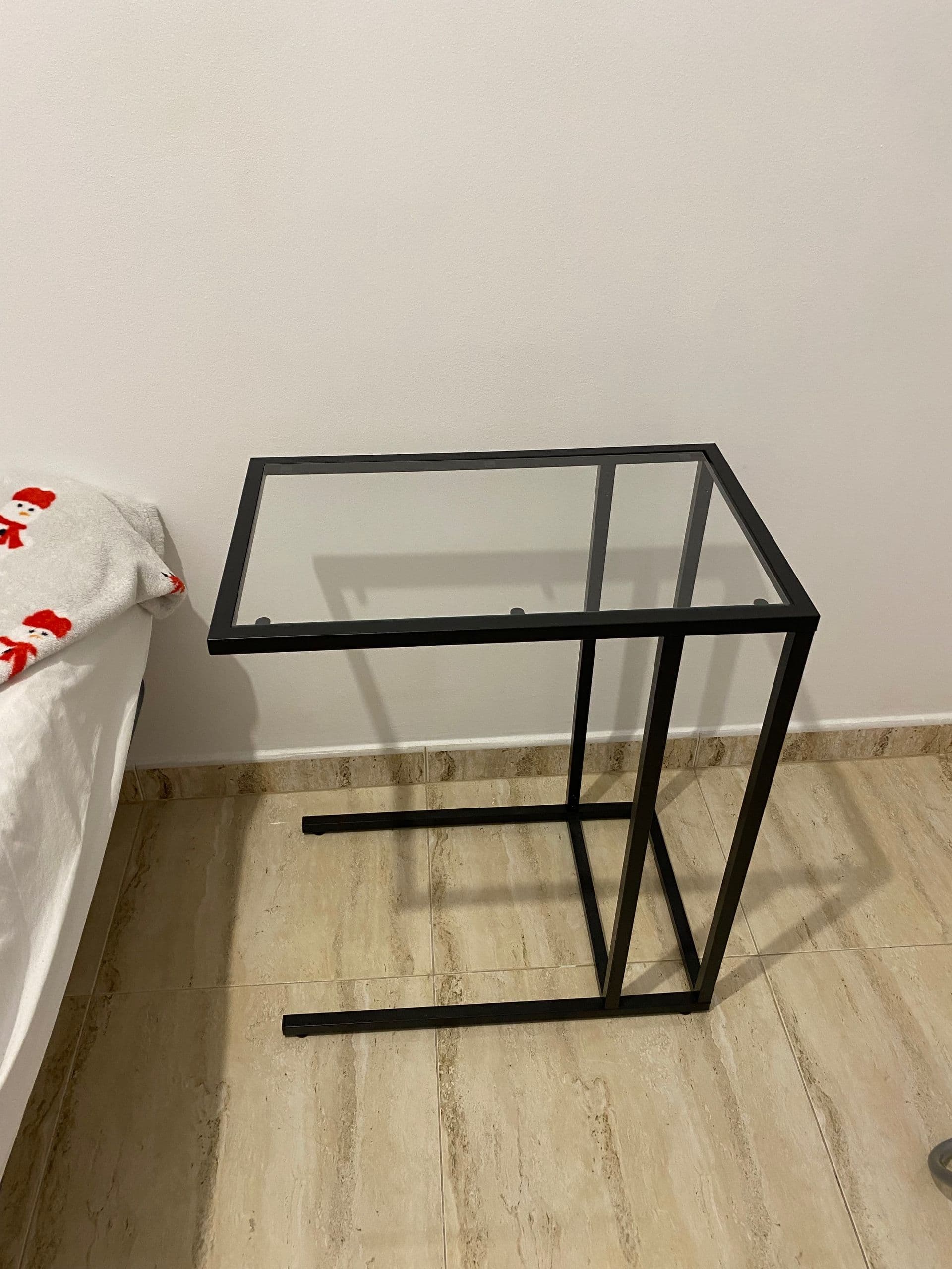 VITTSJÖ soporte portátil, negro-marrón/vidro, 35x65 cm