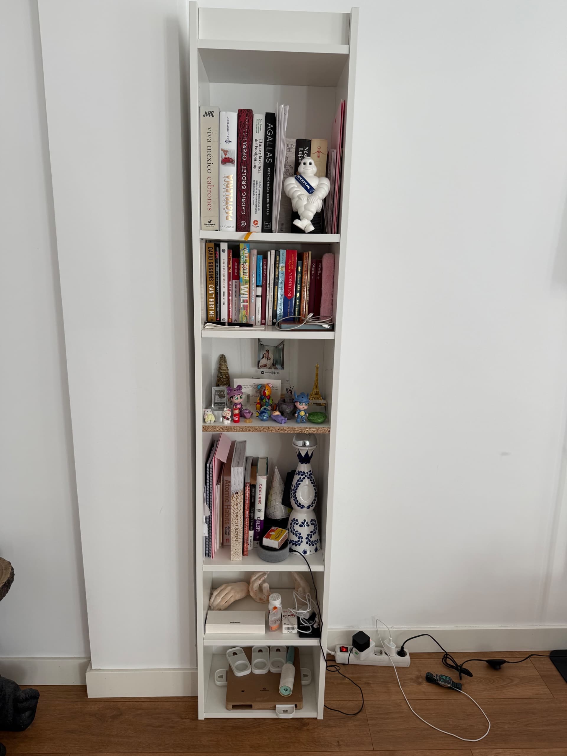 BAGGEBO libraría, branco, 50x25x160 cm
