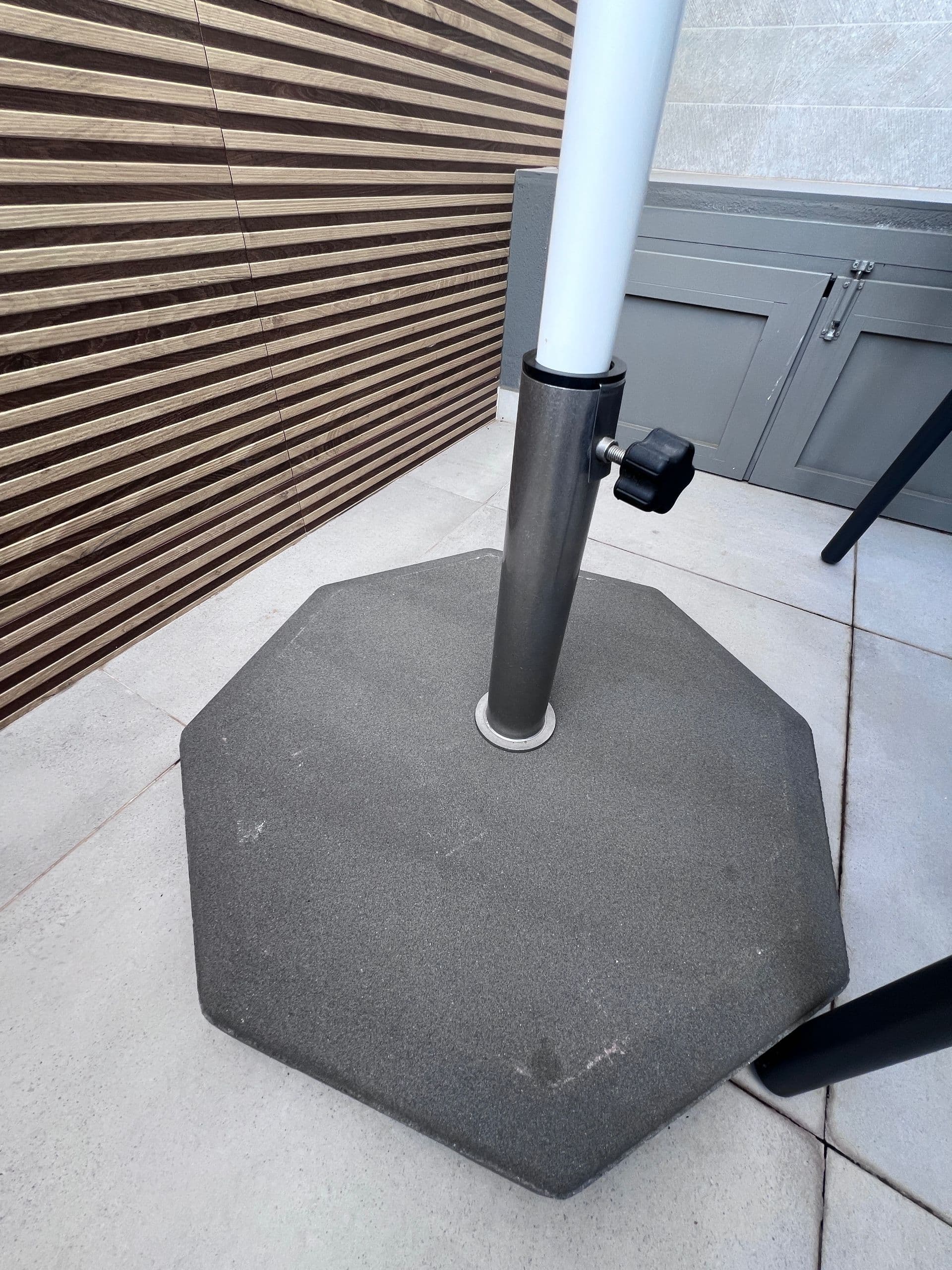 HUVÖN parasol base, grey, 56x56 cm