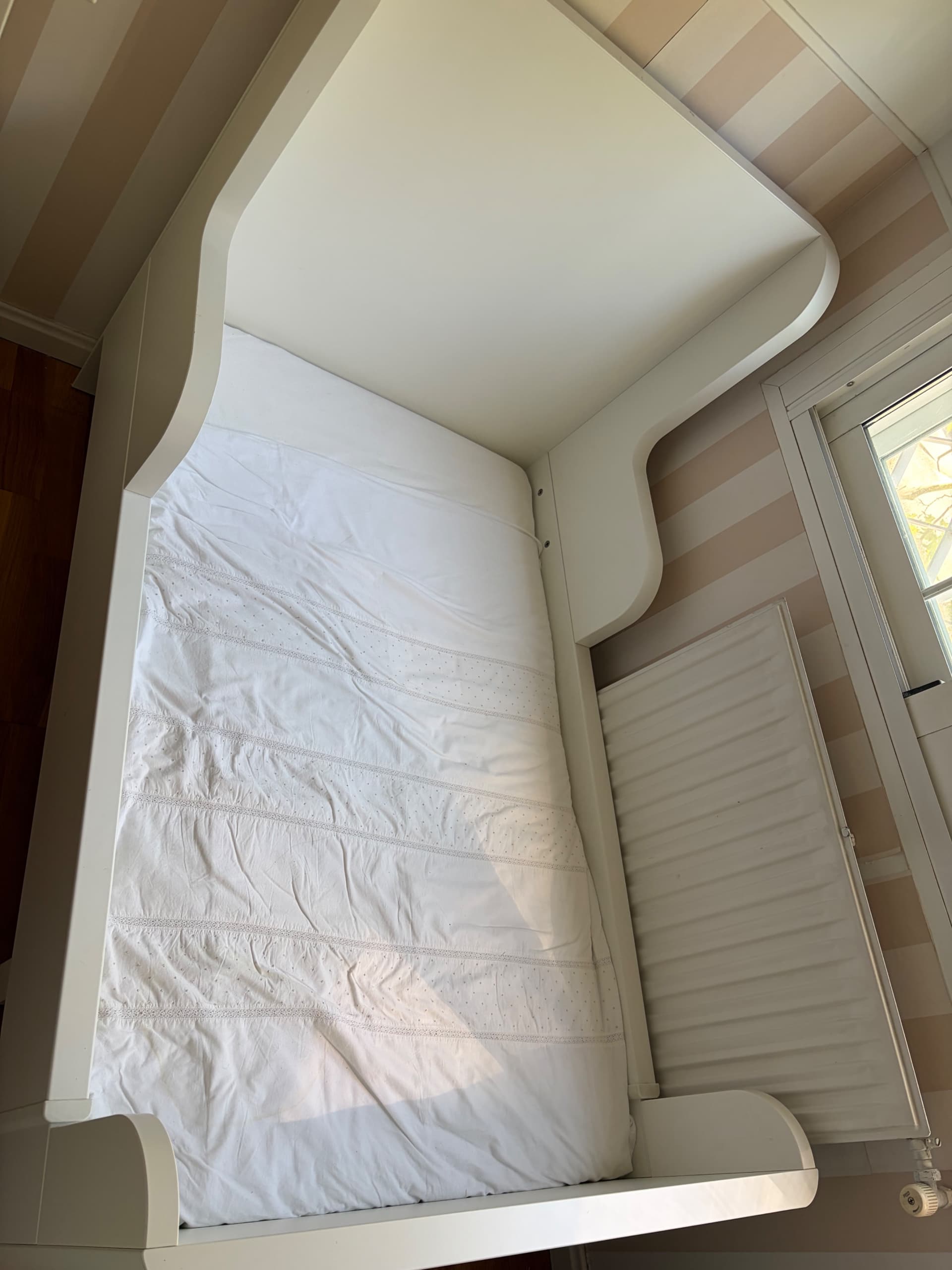 BUSUNGE llit extensible, blanc, 80x200 cm