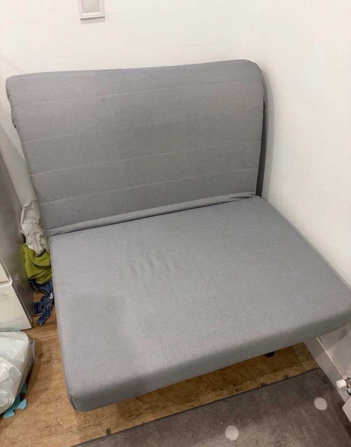 LYCKSELE MURBO butaca llit, Vansbro gris fosc