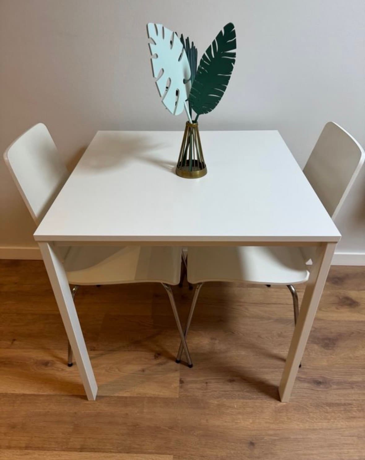 VIHALS taula, blanc/blanc, 74x74 cm