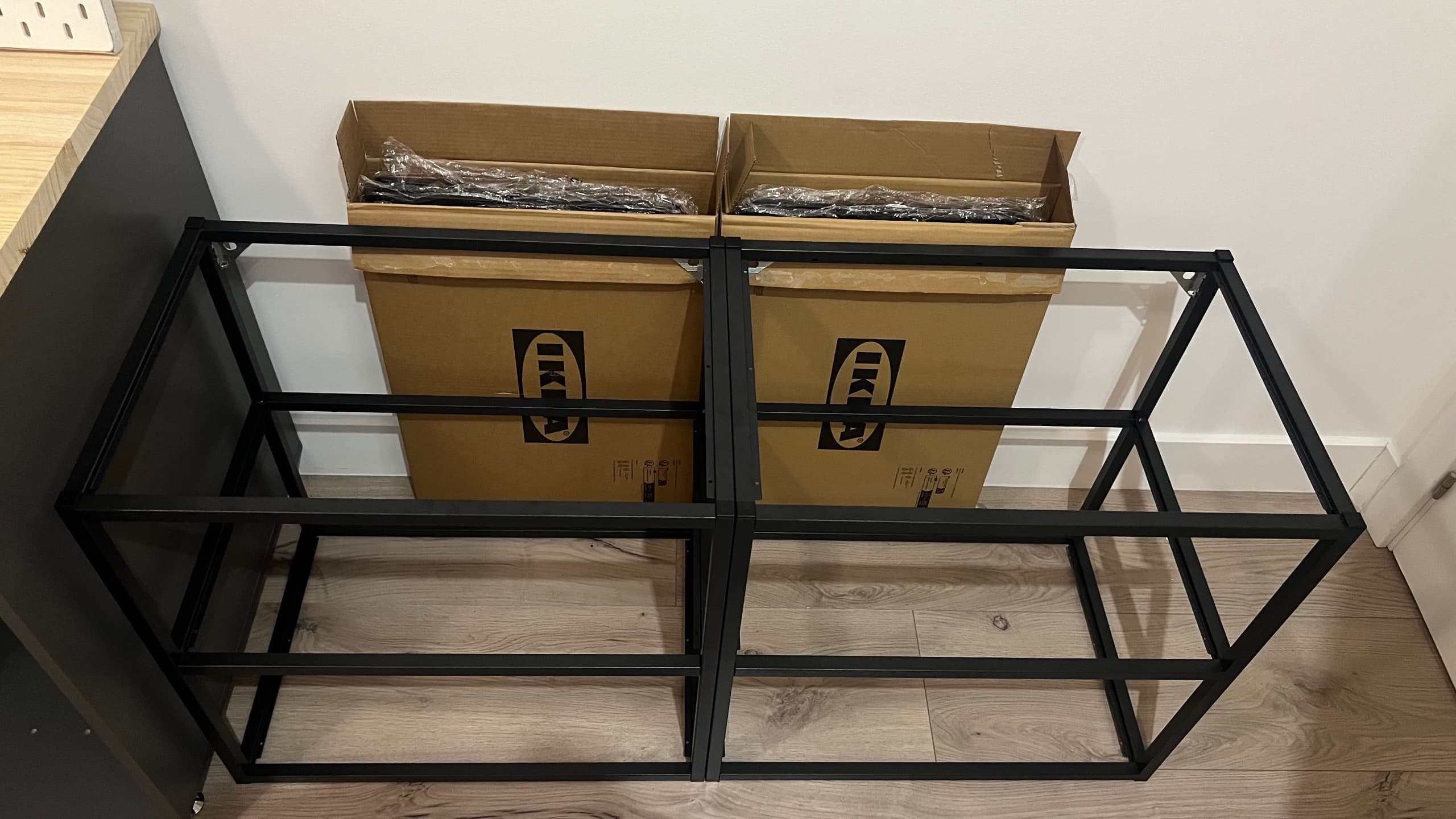 ENHET base fr w shelves, anthracite, 60x40x60 cm