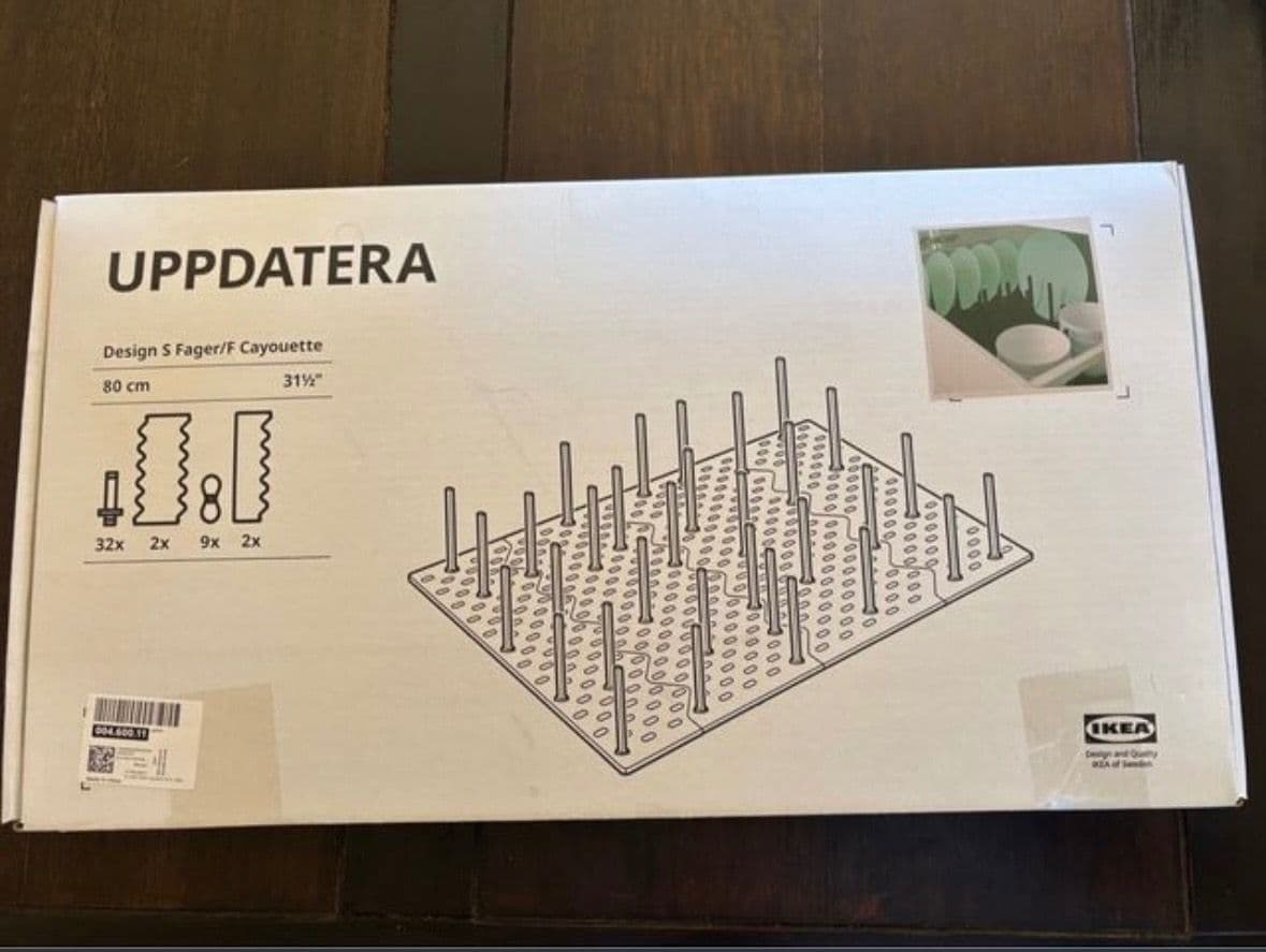 UPPDATERA tiraderak antolatzeko ohol zulatua, antrazita, 80 cm