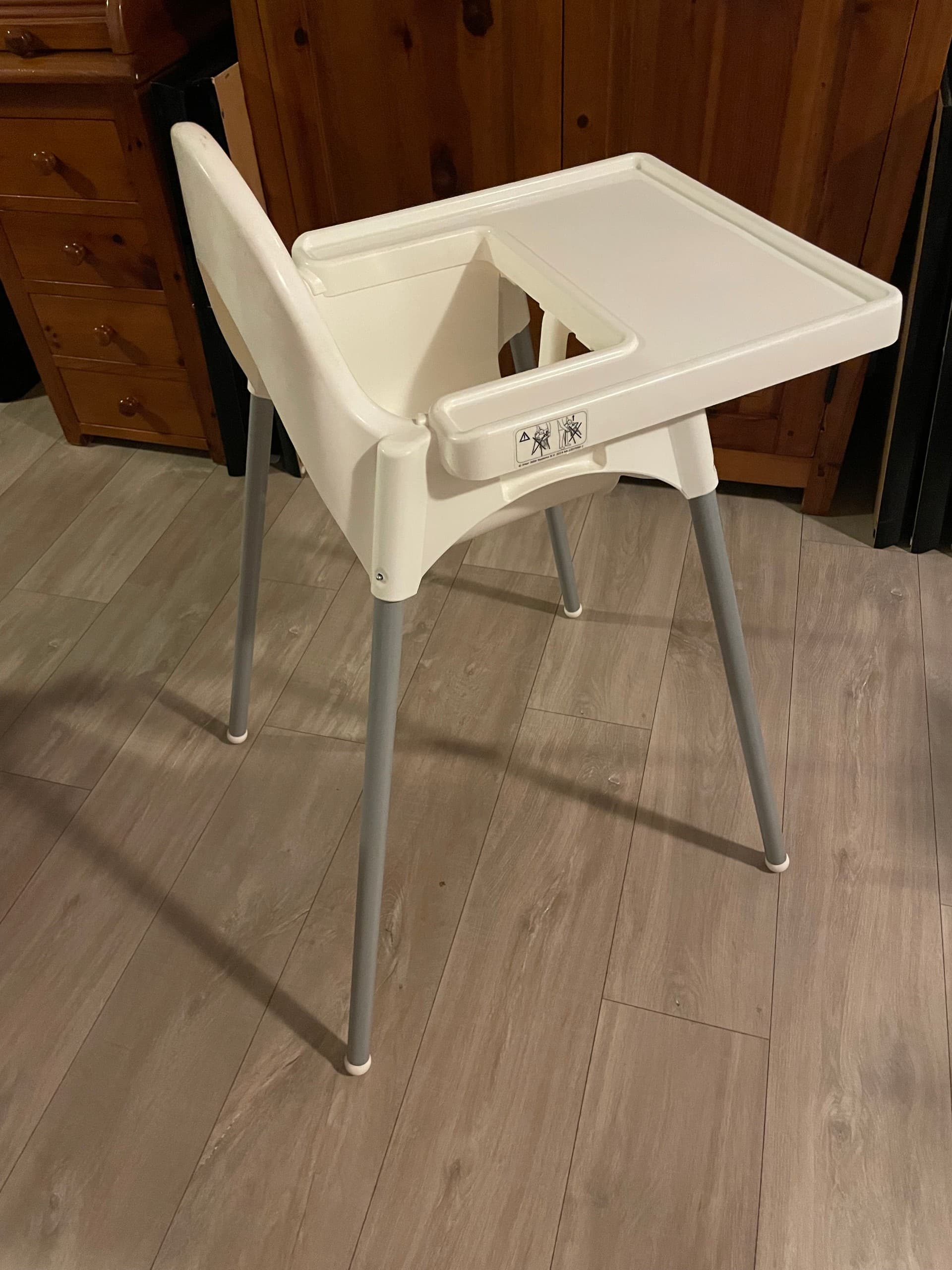 ANTILOP trona con cinto de seguridade, branco/branco