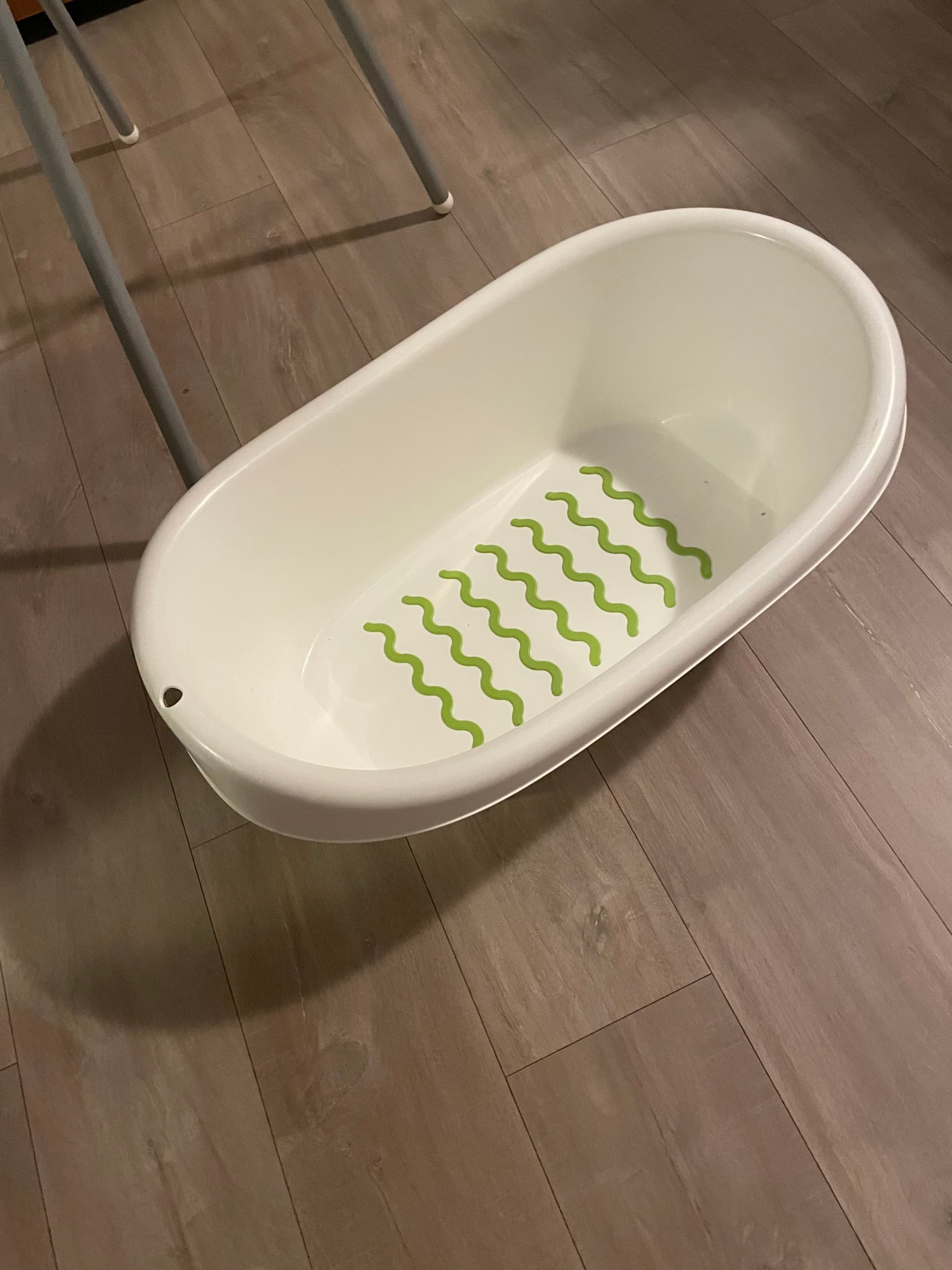 LÄTTSAM banyera per a bebè, blanc/turquesa