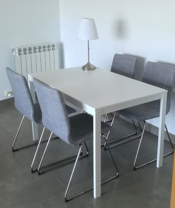 VIHALS taula extensible, blanc, 120/180x74 cm