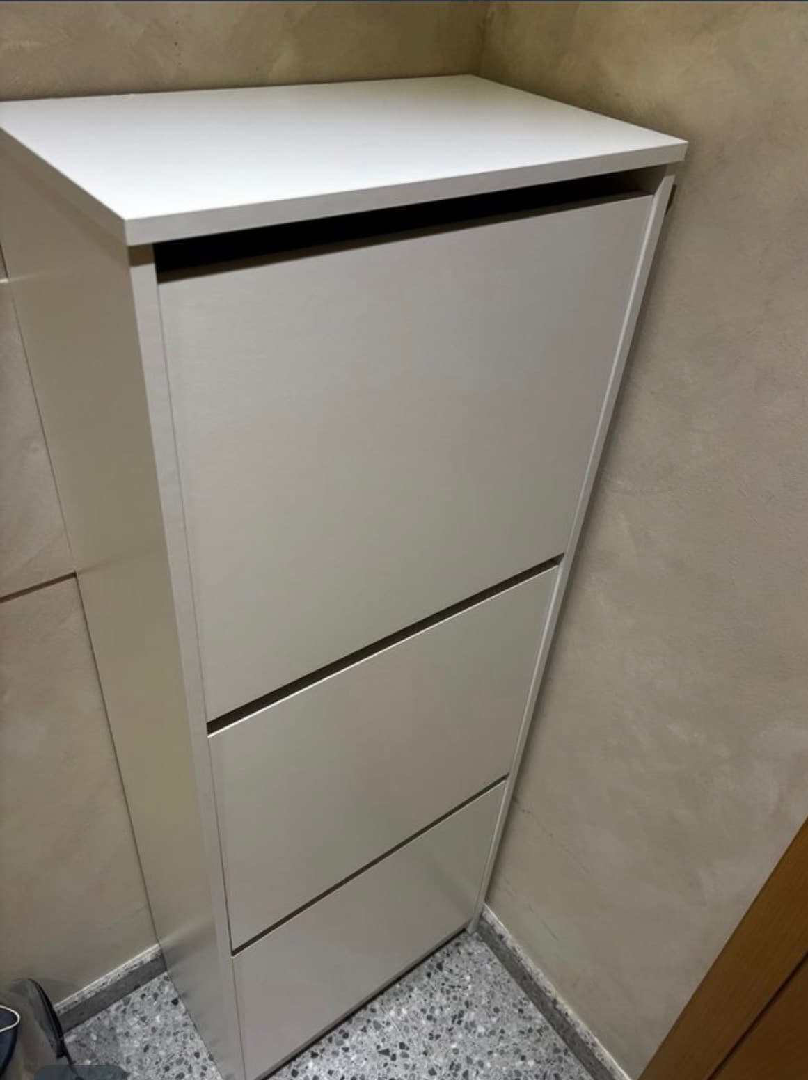 BISSA sabater amb 3 compartiments, blanc, 49x28x135 cm