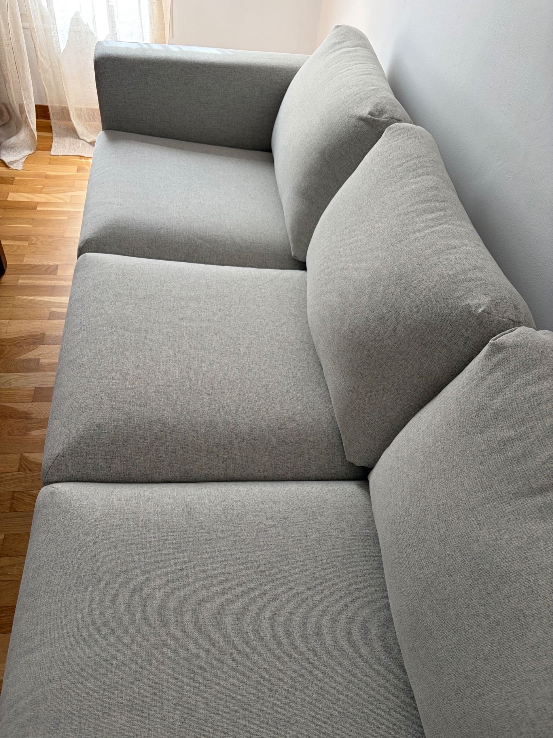 VIMLE sofá de 3 plazas, con reposabrazos anchos/Gunnared beige