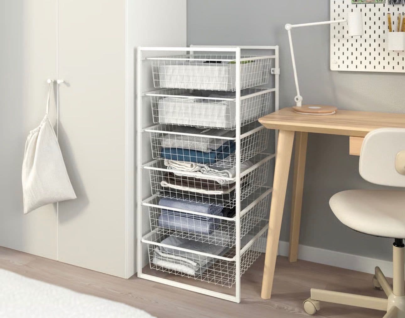 JONAXEL storage combination, white, 50x51x104 cm