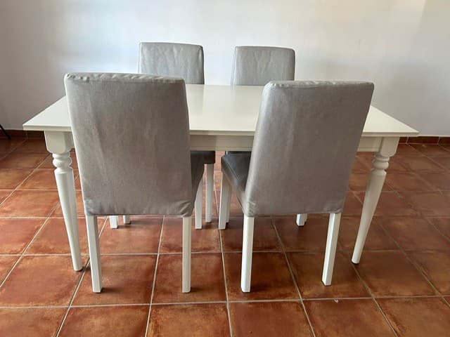 KÄTTIL chair, white/Knisa light grey