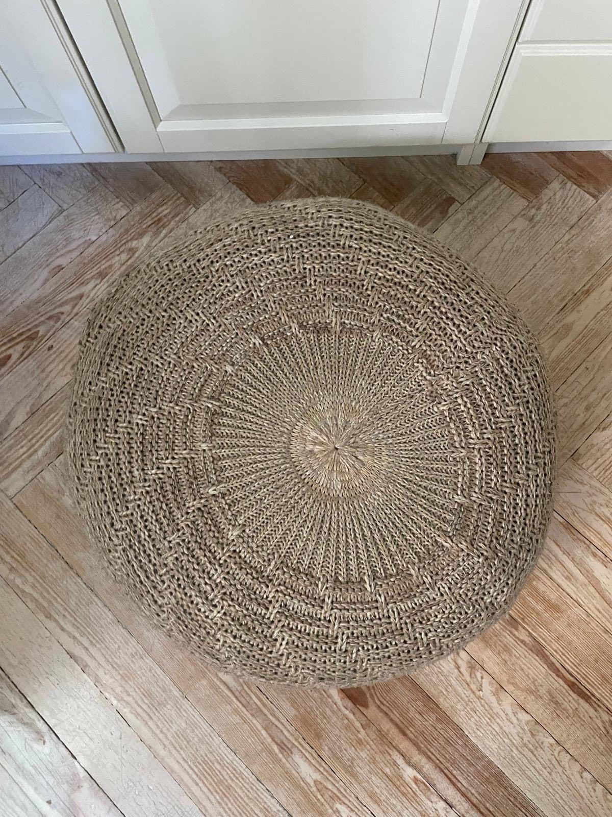 SANDARED puf, beixe, 45 cm