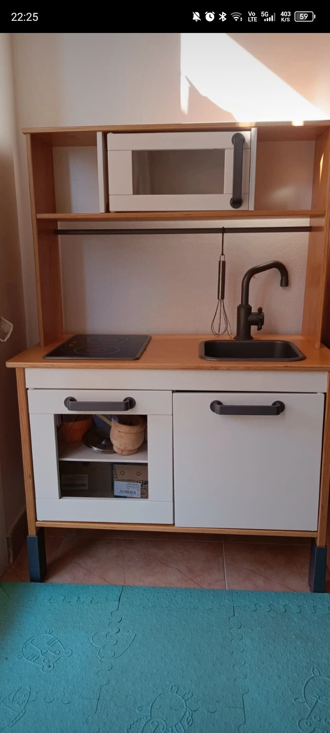DUKTIG cocinita de juguete, abedul, 72x40x109 cm
