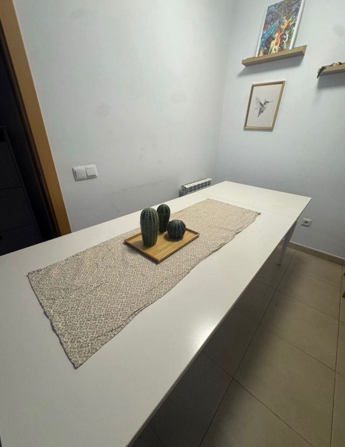 ROSENTORP mesa extensible, branco, 155/215x87 cm