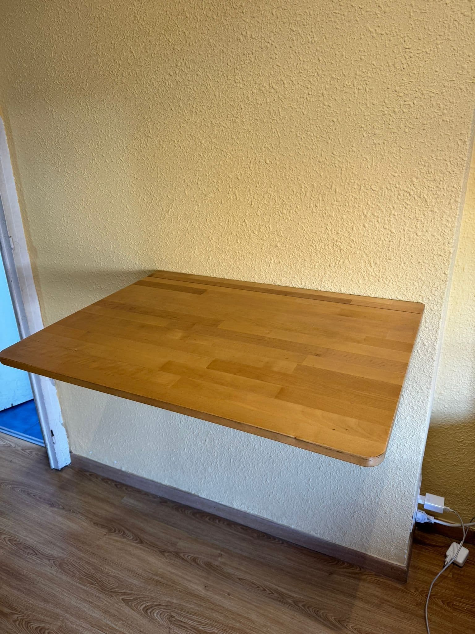 NORBO taula abatible de paret, bedoll, 79x59 cm