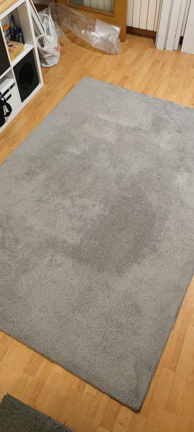 KNARDRUP alfombra, pelo curto, gris claro, 160x230 cm